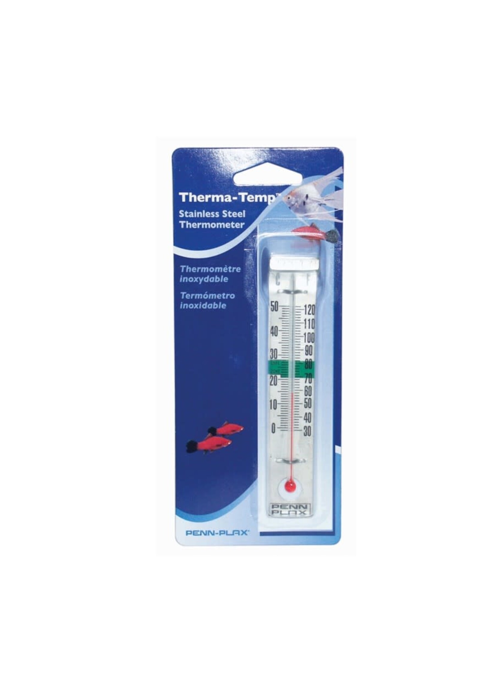 Penn Plax THERMOMETER STAINLESS STEEL