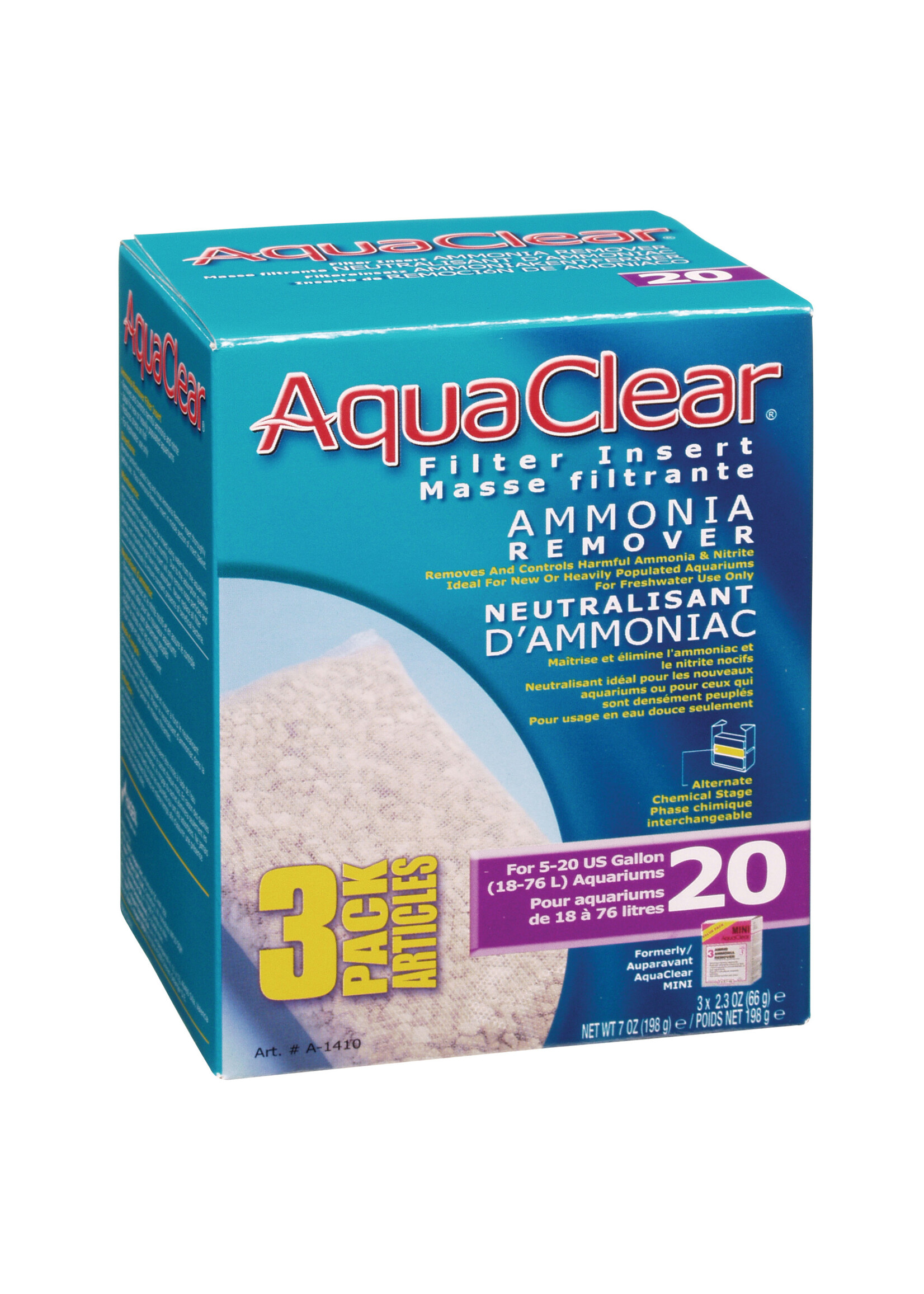 AquaClear AMMONIA REMOVER 20 3 PACK