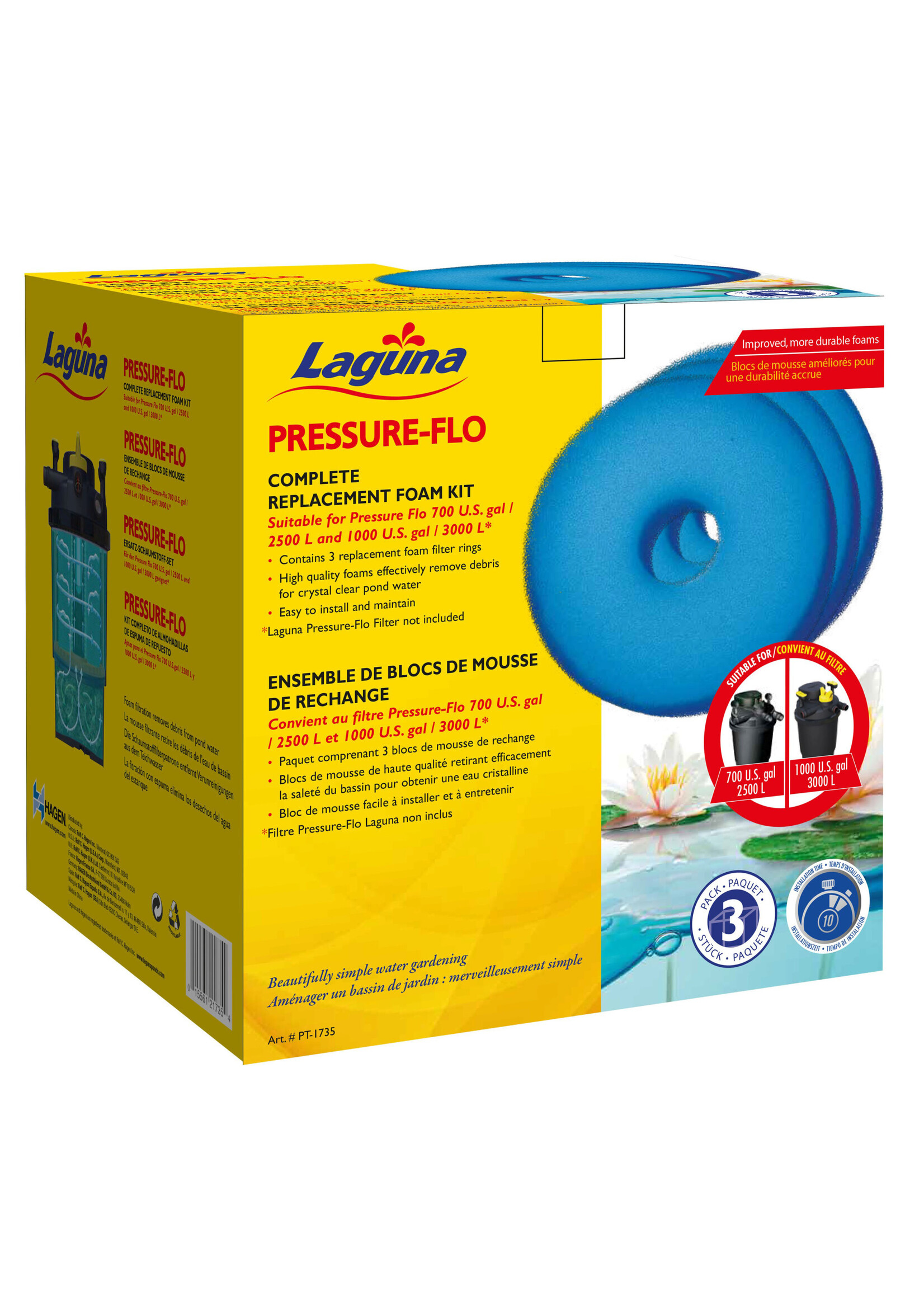 Laguna PRESSURE FLO FOAM 700 &1000 3 PACK