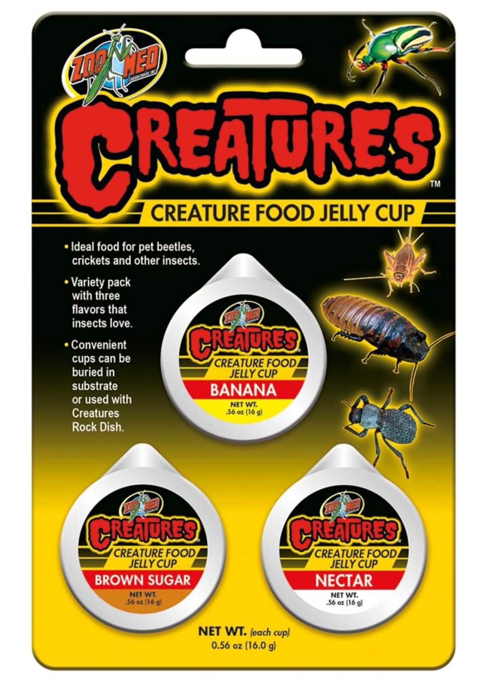Zoo Med CREATURES FOOD JELLY CUP 3 PK
