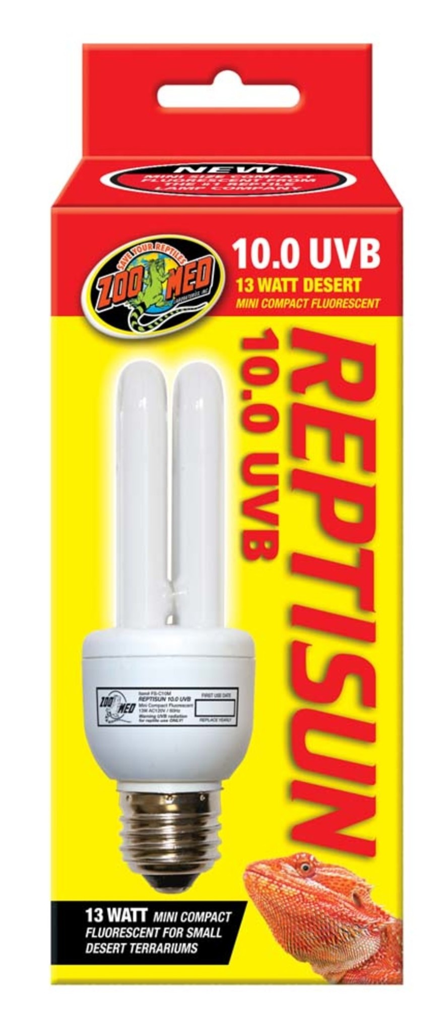 ZOO MED REPTISUN UVB BULB 10.0 MINI 13 WATT