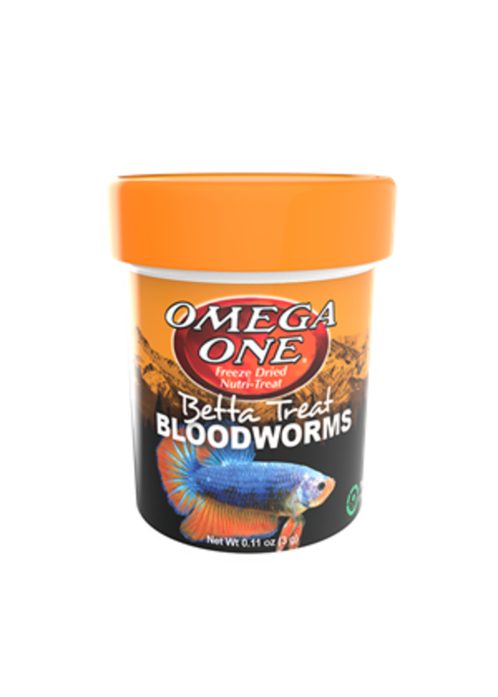 Omega One Aquatics BETTA TREAT BLOODWORM .11OZ