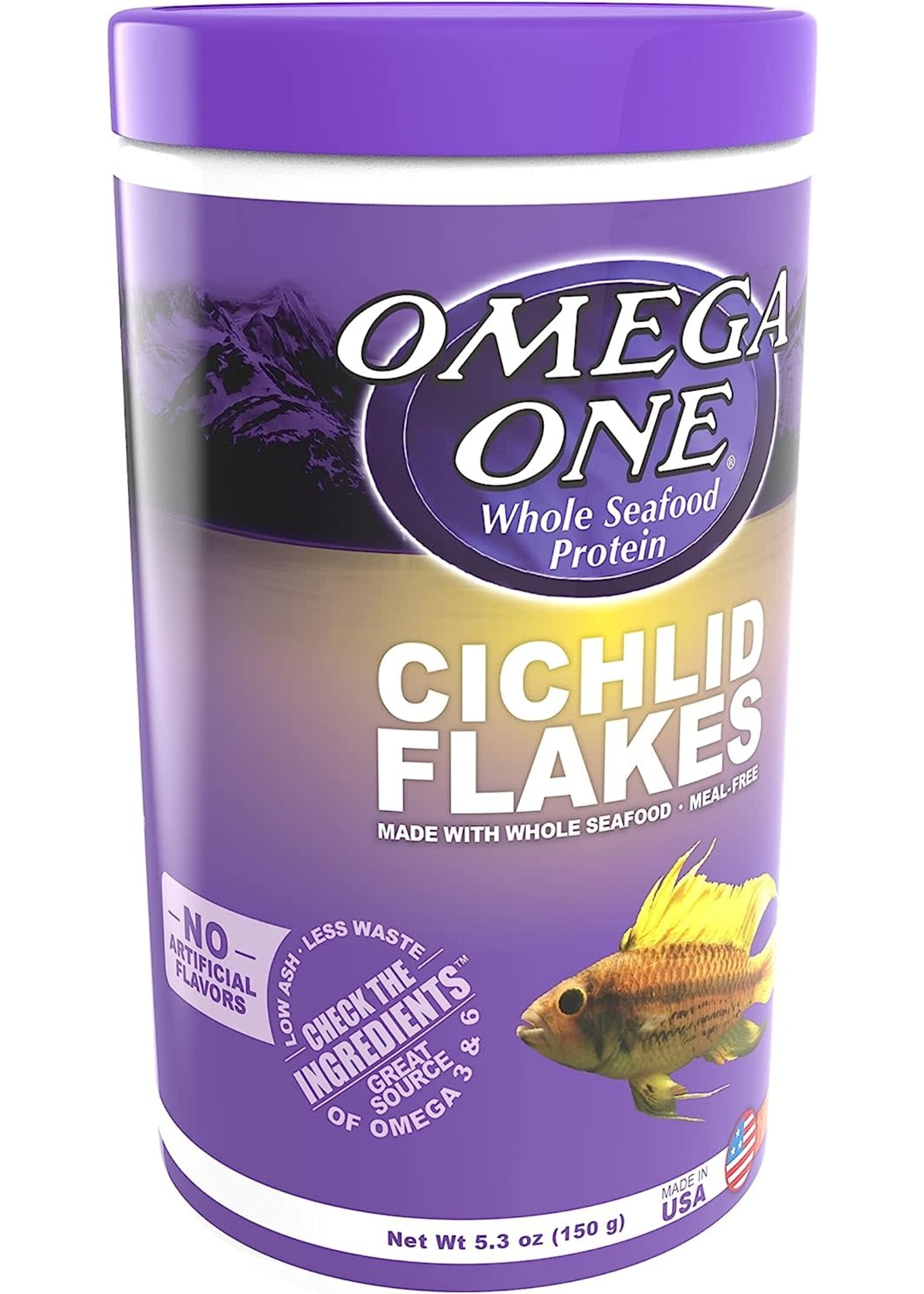 Omega One Aquatics CICHLID FLAKE 5.3 OZ