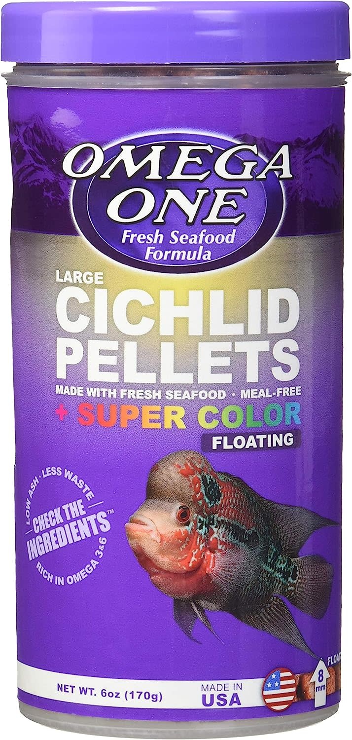 OMEGA CICHLID PELLETS LARGE 6 OZ The Hidden Reef, Inc