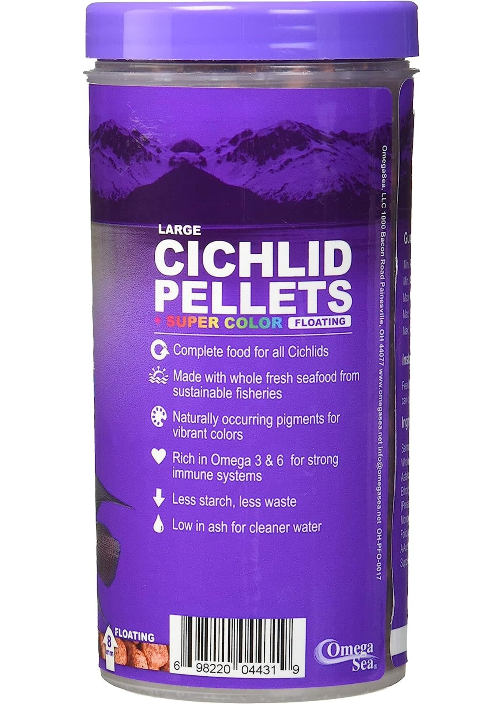 Omega Sea LTD CICHLID PELLETS LARGE 6 OZ