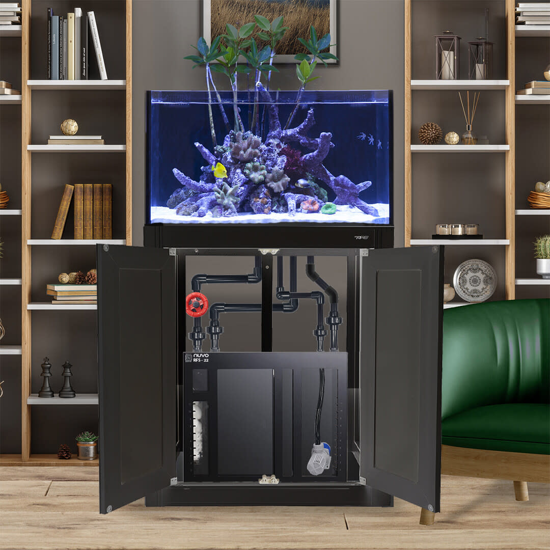 INT 50 GALLON COMPLETE REEF SYSTEM BLACK