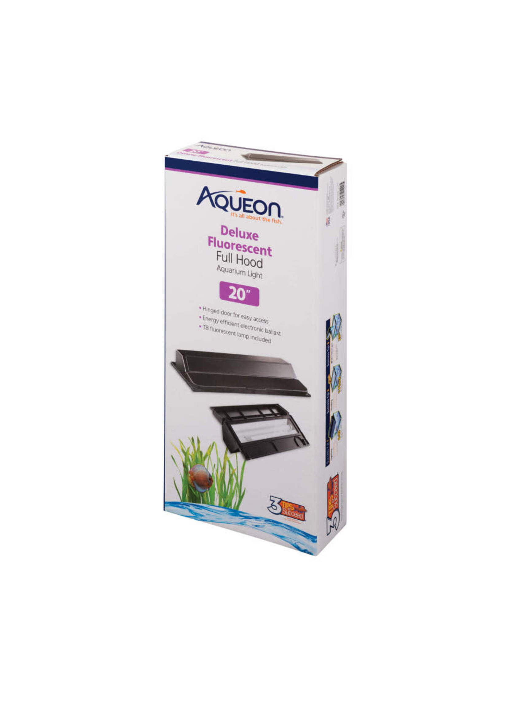 Aqueon FLOURESCENT DELUXE HOOD 20" BLK