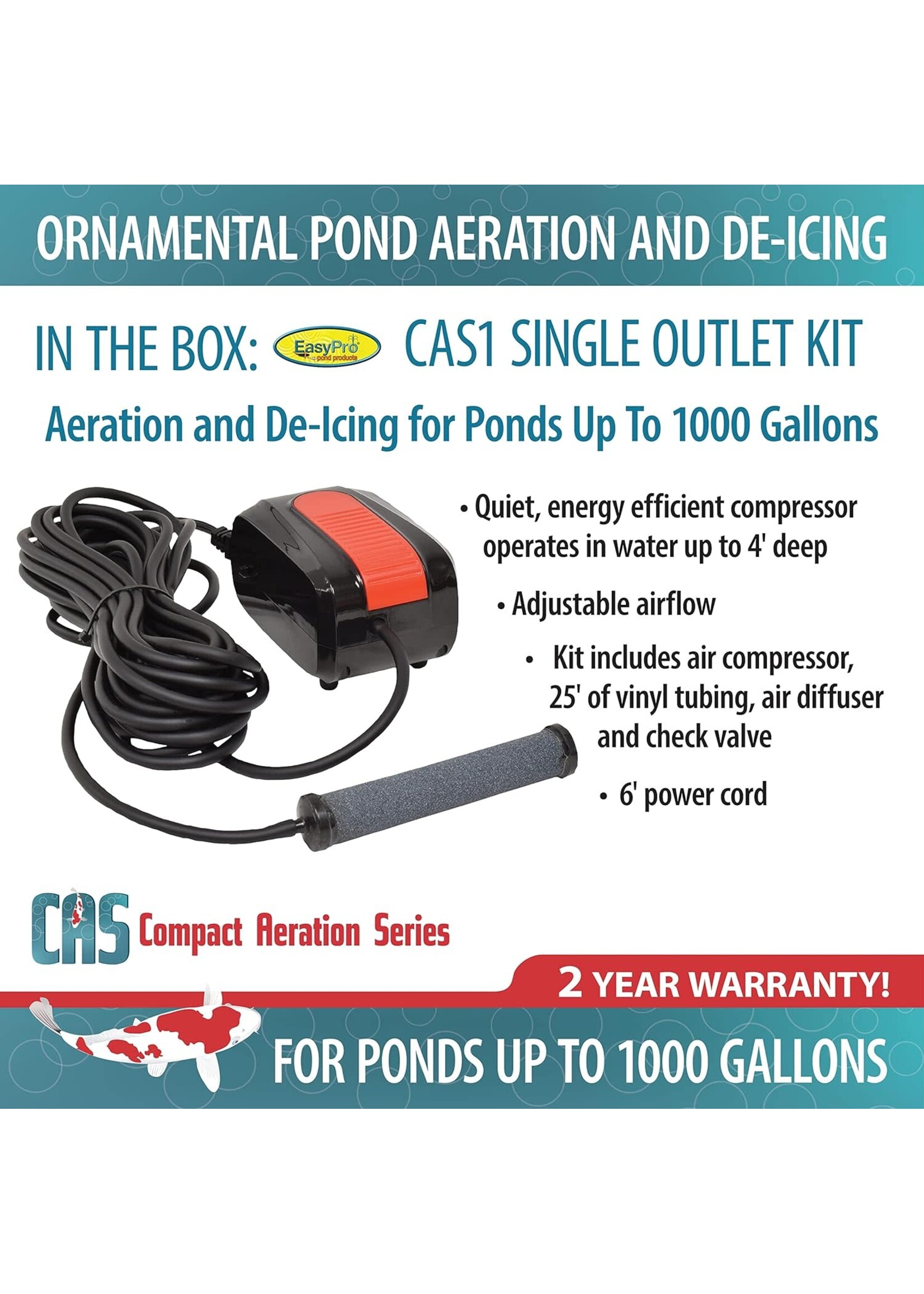 EasyPro COMPACT AERATION SERIES - SINGLE OUTLET COMPLETE KIT