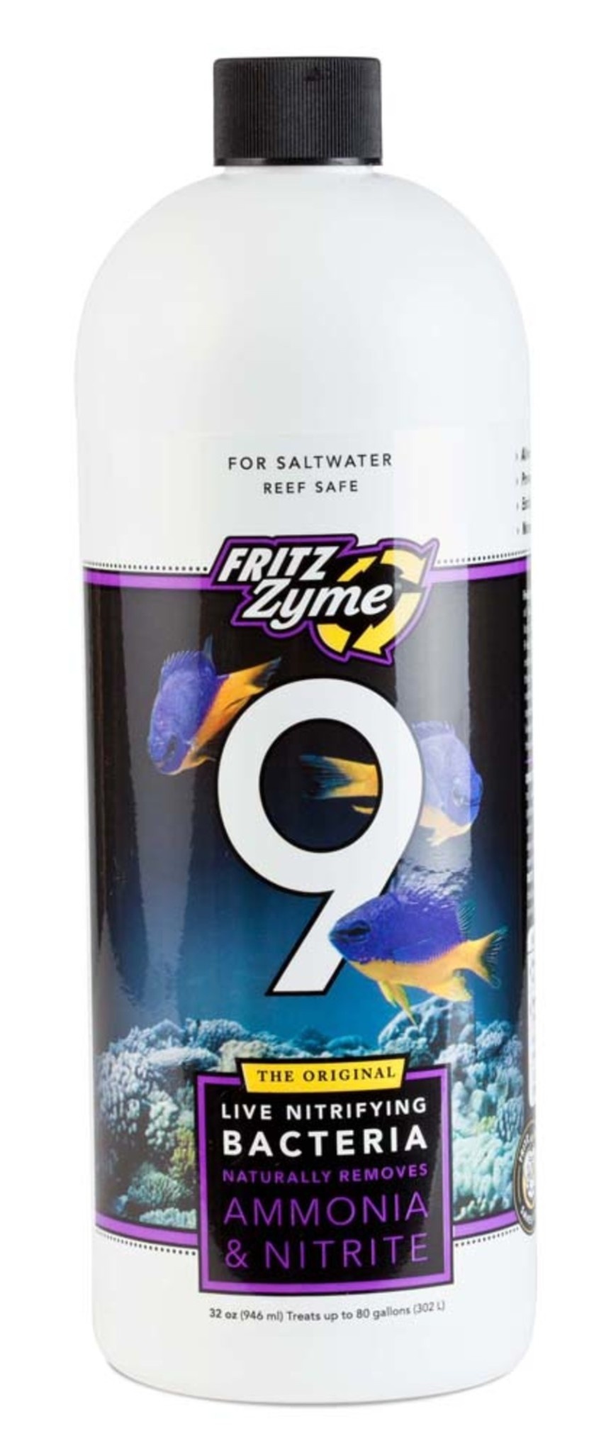 FRITZ ZYME 9 SALT BACTERIA 32 OZ - The Hidden Reef, Inc