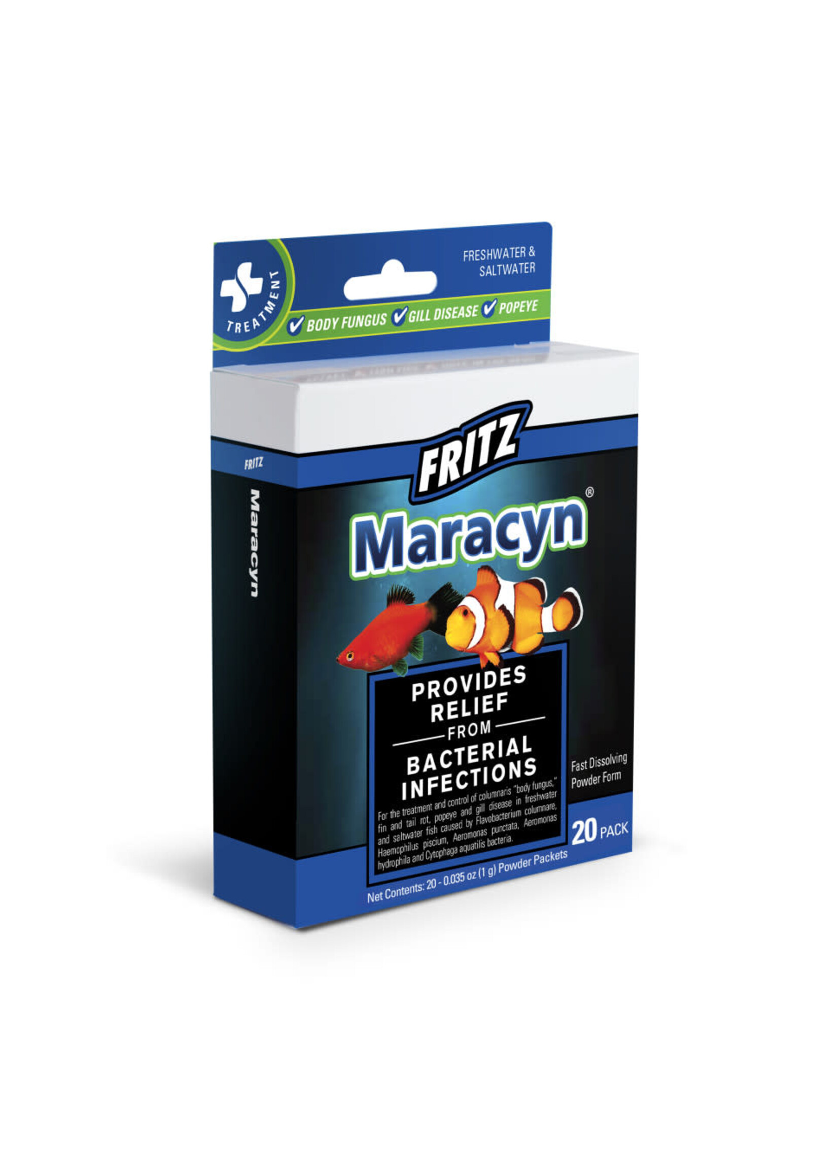 Fritz Aquatics MARDEL MARACYN FRESHWATER & SALTWATER 20 CT