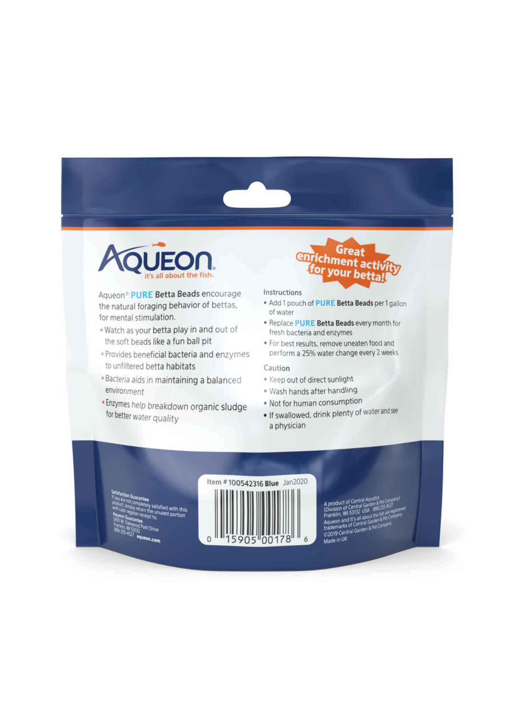 Aqueon PURE BETTA BEADS BLUE