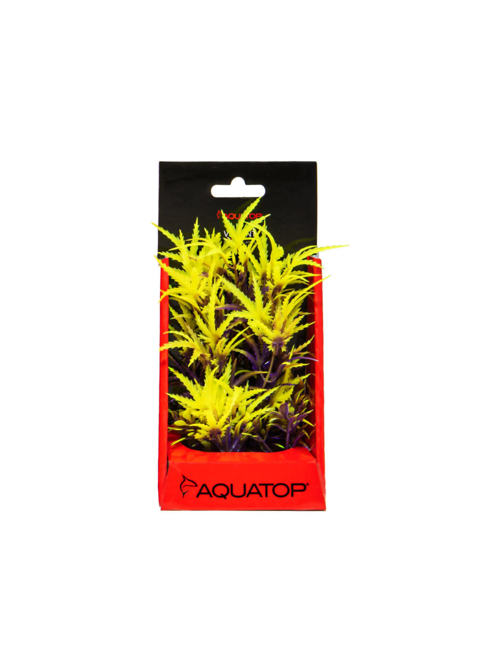 Aquatop VIBRANT FLUORESCENT CANNABIS OLIVE PLANT 6"
