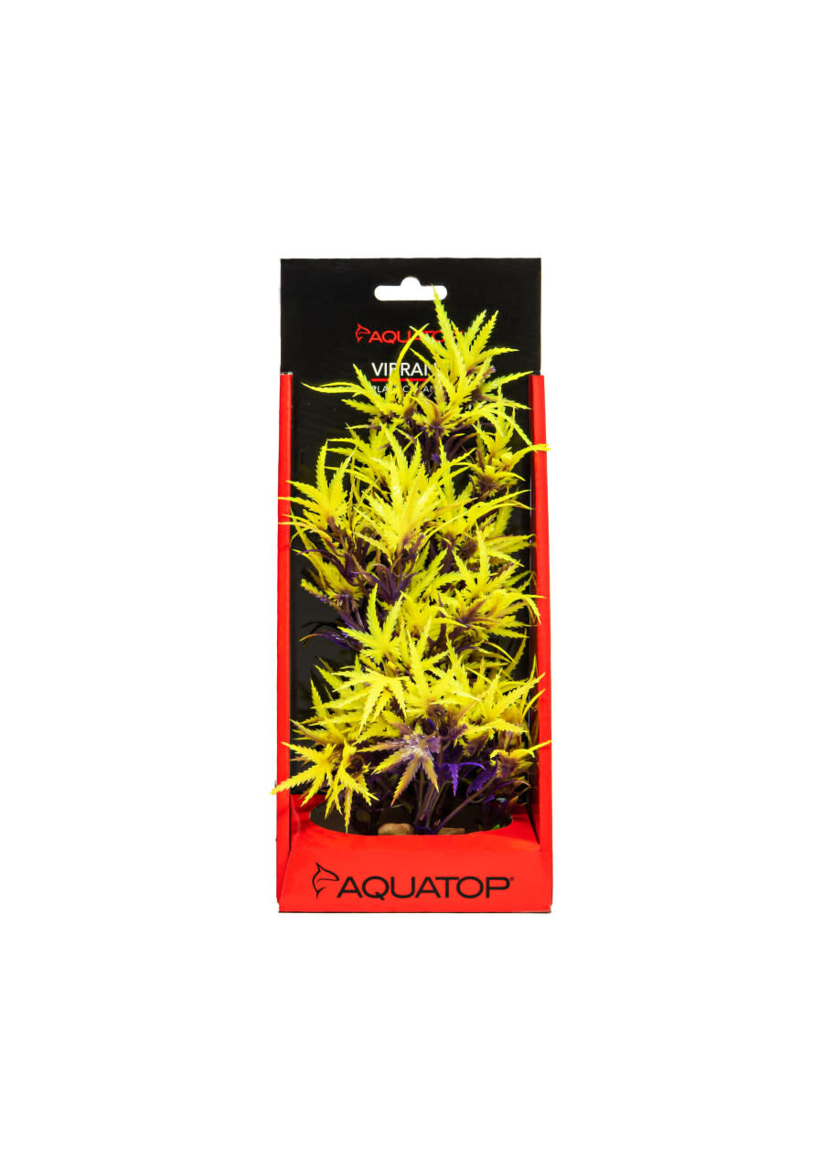 Aquatop VIBRANT FLUORESCENT CANNABIS OLIVE PLANT 10"