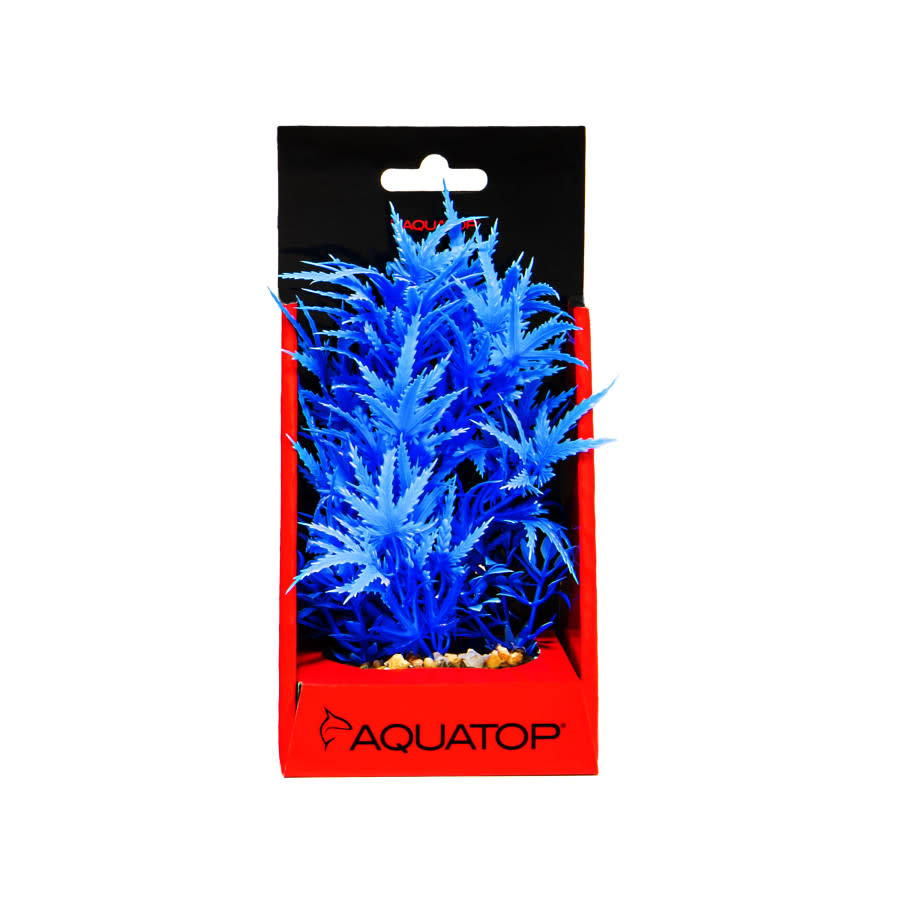VIBRANT FLUORESCENT CANNABIS BLUE PLANT 6"