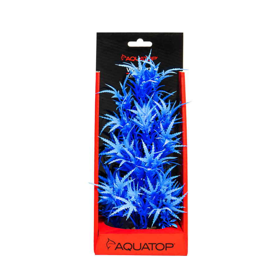 VIBRANT FLUORESCENT CANNABIS BLUE PLANT 10"