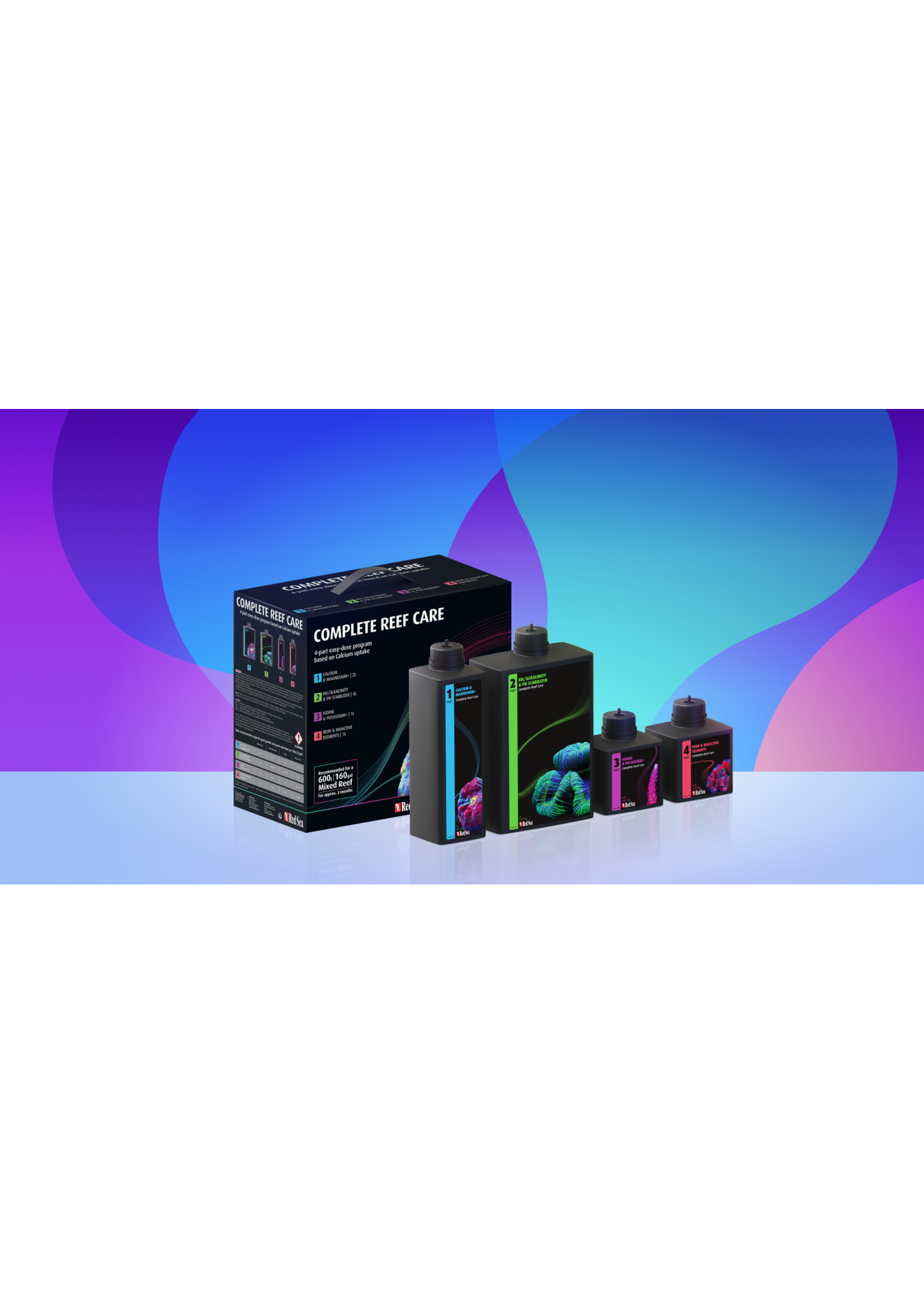Red Sea 4 PART COMPLETE REEF CARE DOSING SYSTEM LARGE (600 L-160 GAL)