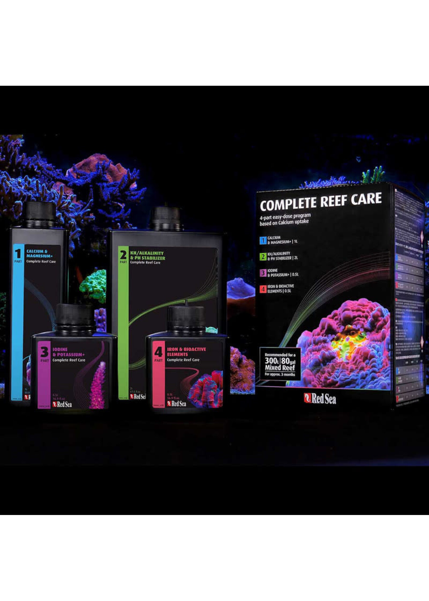 Red Sea 4 PART COMPLETE REEF CARE DOSING SYSTEM LARGE (600 L-160 GAL)