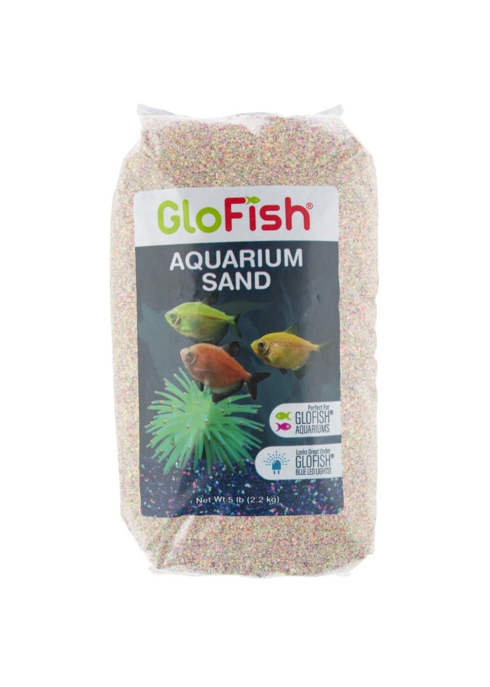 GloFish GLOFISH AQUARIUM SAND WHITE WITH FLOURESCENT 5 LB