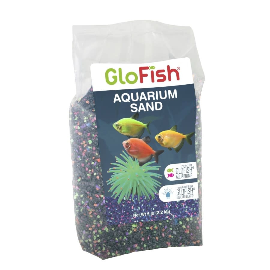 GRAVEL GLOFISH SAND BLACK W HIGHLIGHTS 5 LB