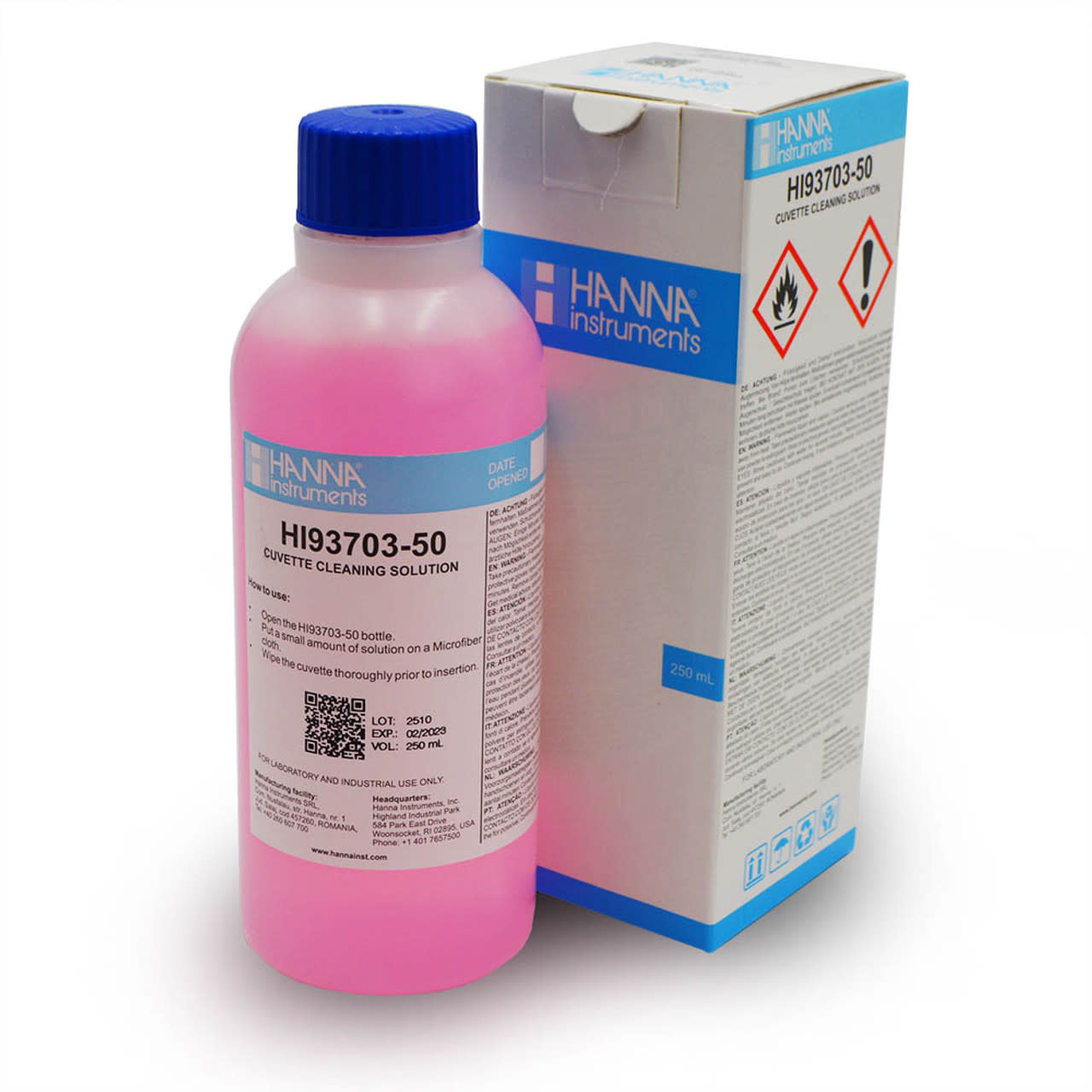 HANNA CLEANING SOLUTION CUVETTE 230ML - The Hidden Reef, Inc