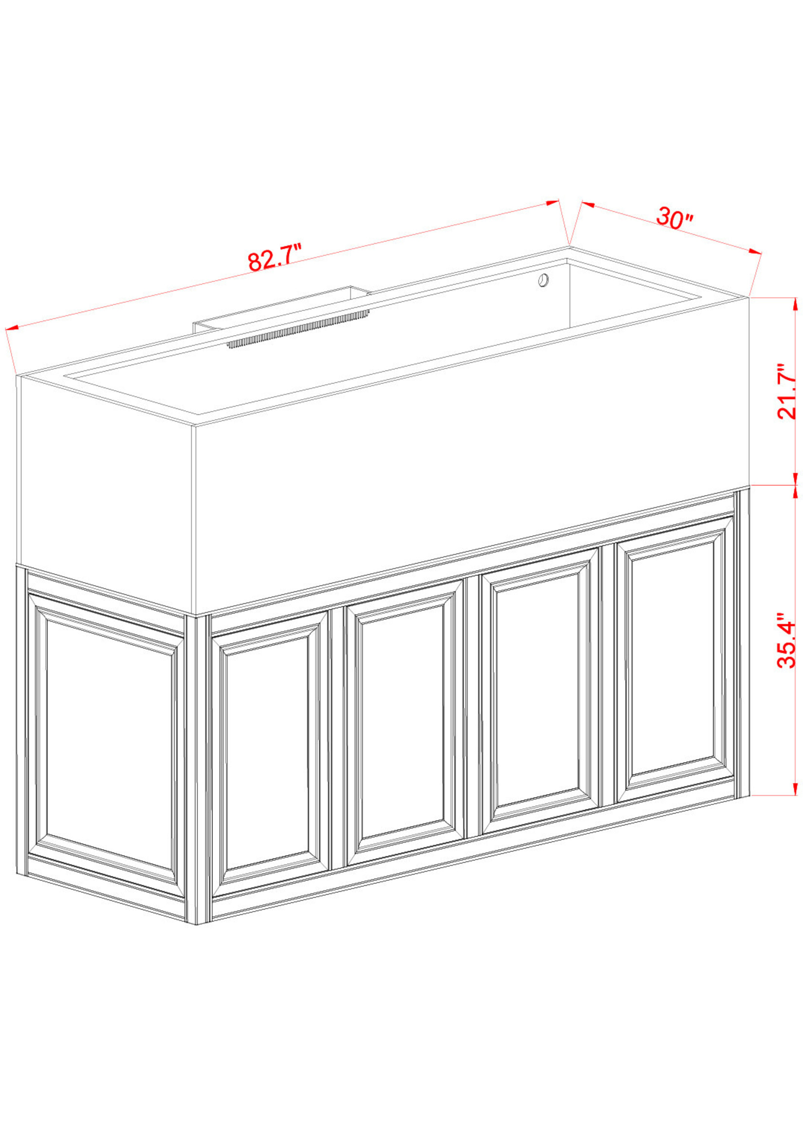 Innovative Marine EXT 240 AQUARIUM W APS STAND BLACK (MADE TO ORDER)