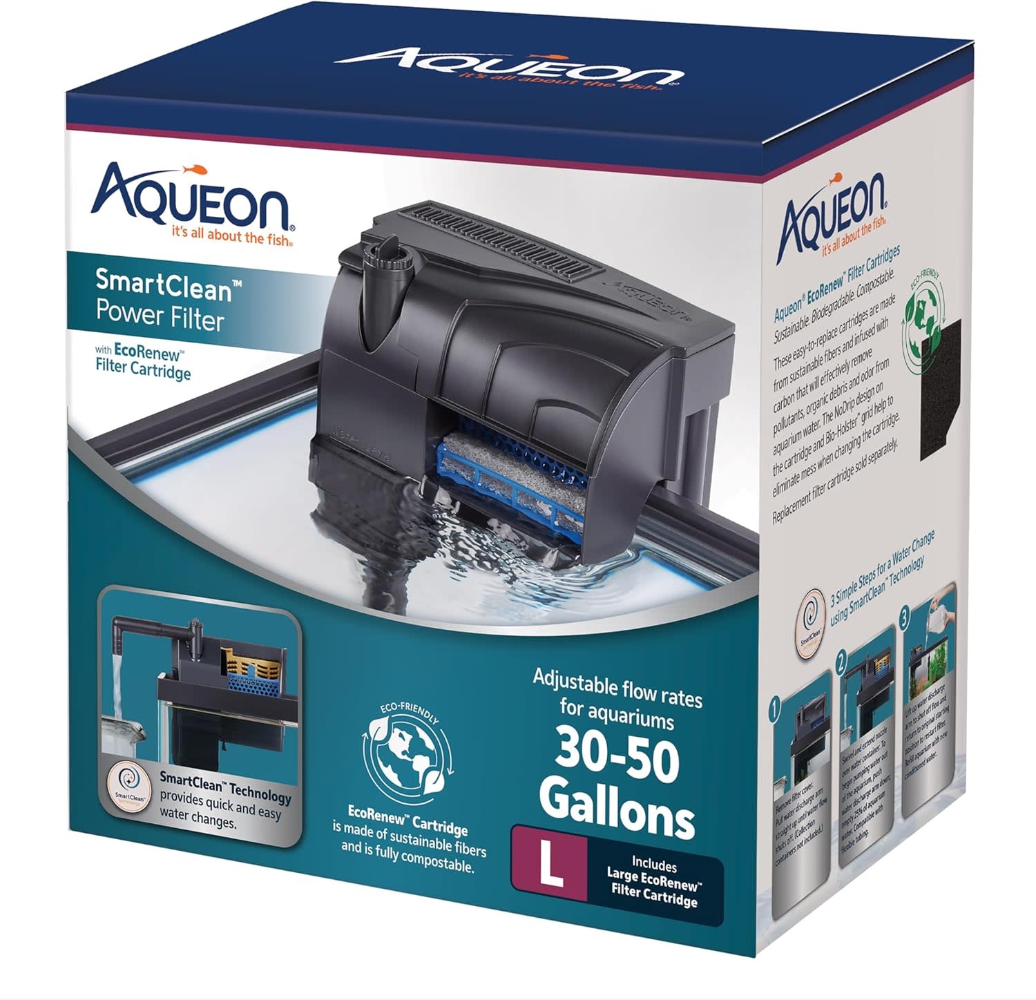 SMART CLEAN POWER FILTER W/ ECO RENEW CARTRIDGE 30-50 G