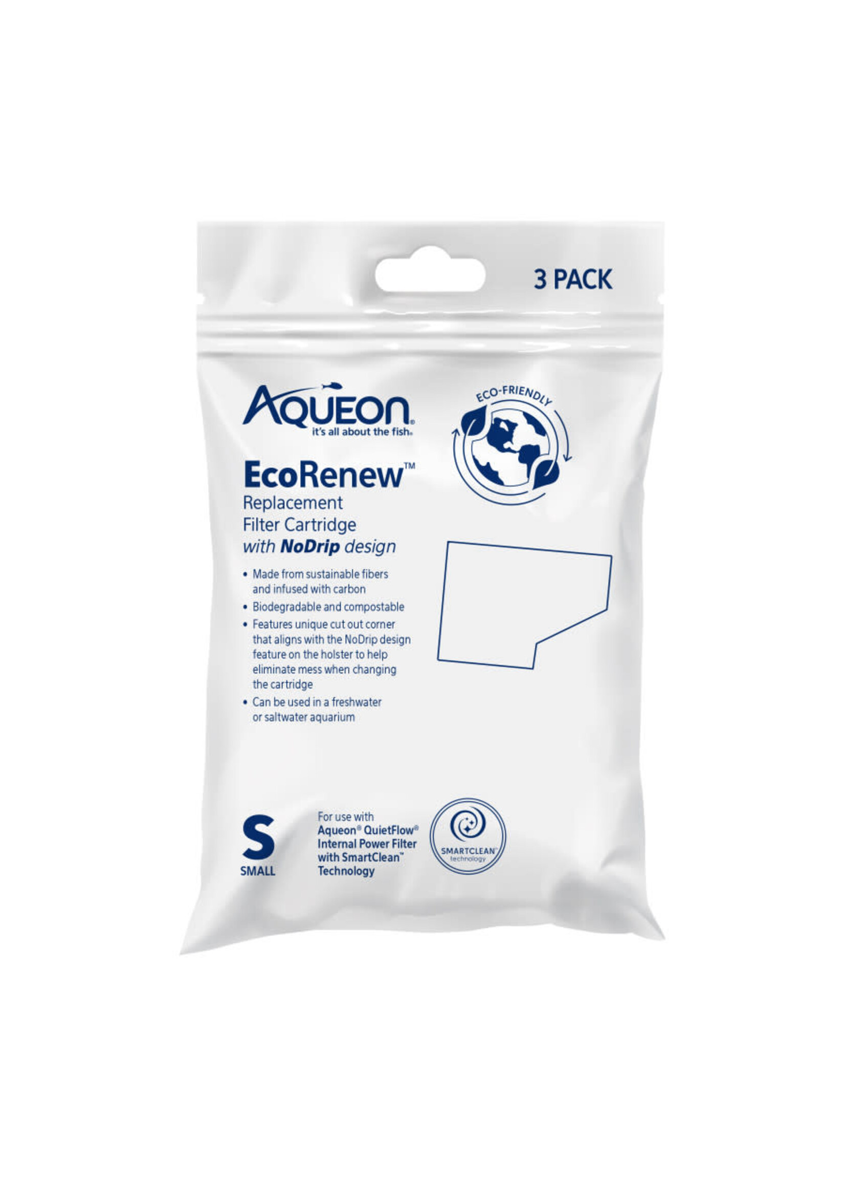 Aqueon ECORENEW REPLACEMENT FILTER CARTRIDGE SMALL 3 PK