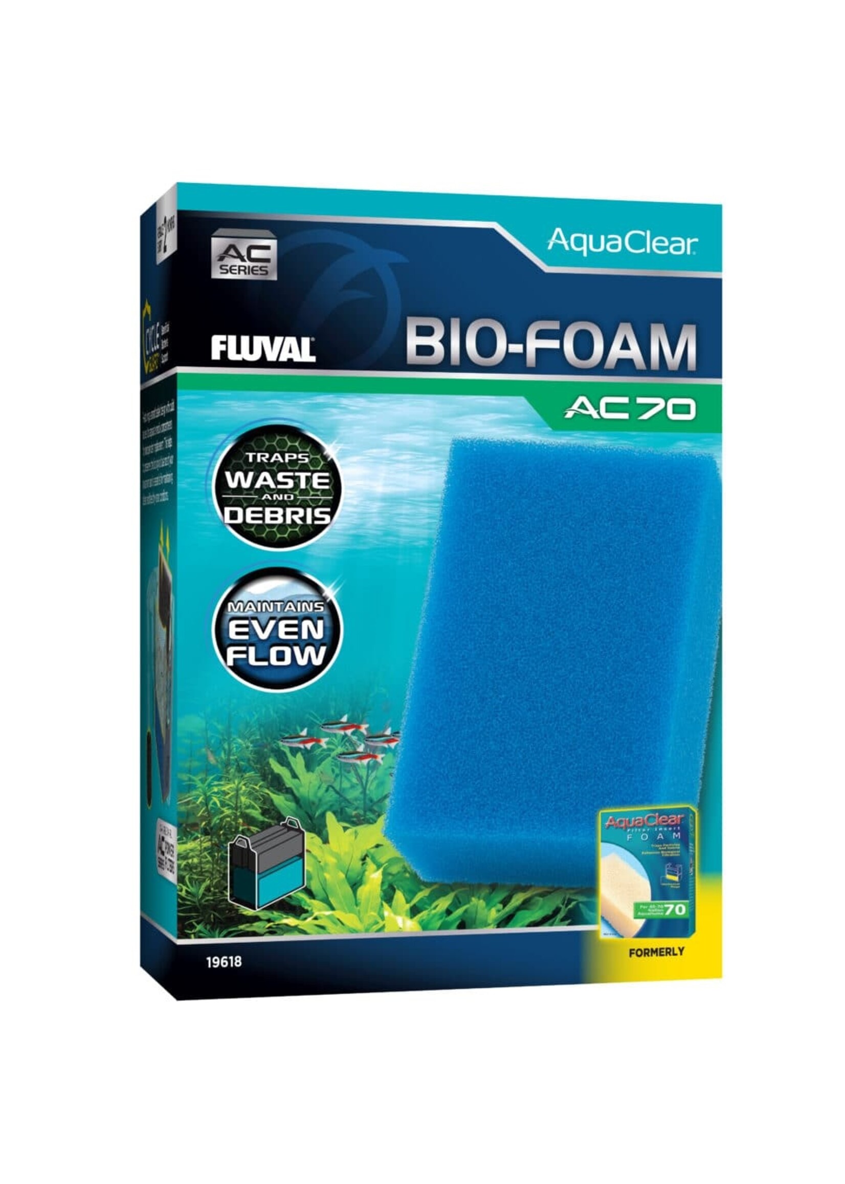 Fluval AC70 FOAM FILTER INSERT BLUE 30PPI 1PK