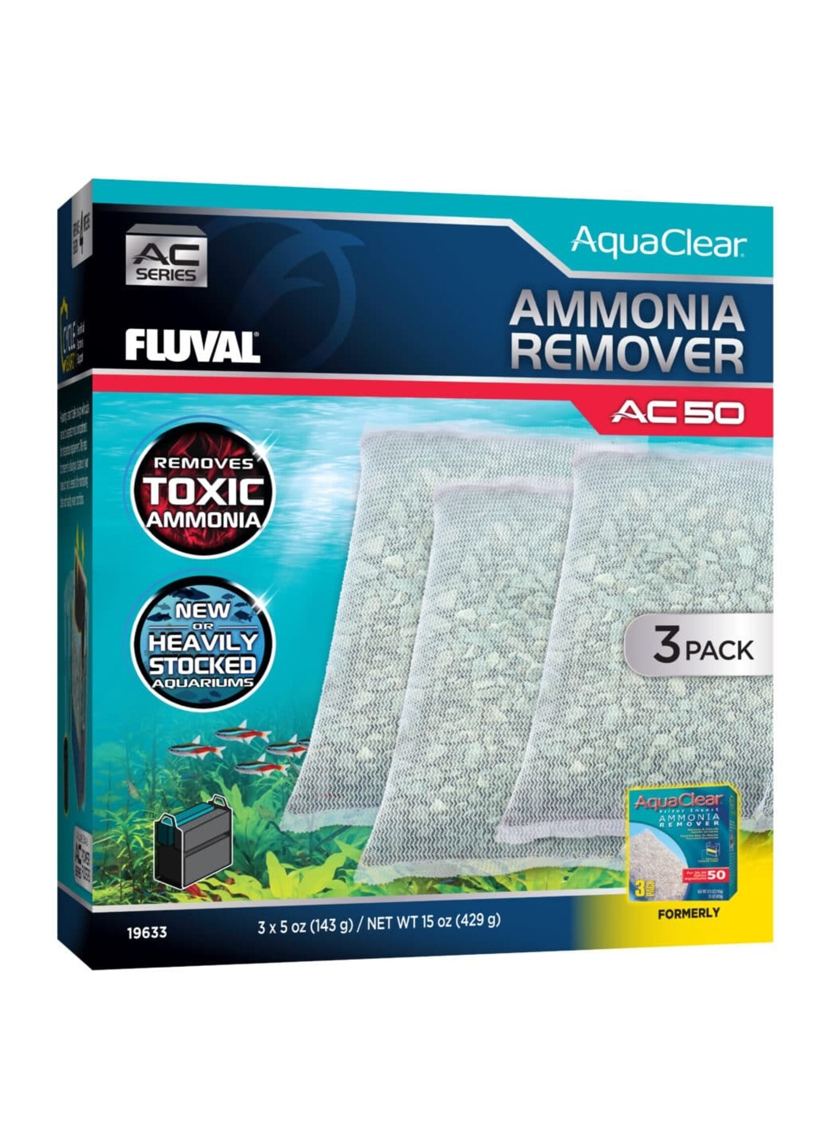 Fluval AC50 AMMONIA REMOVER INSERT 3 PK