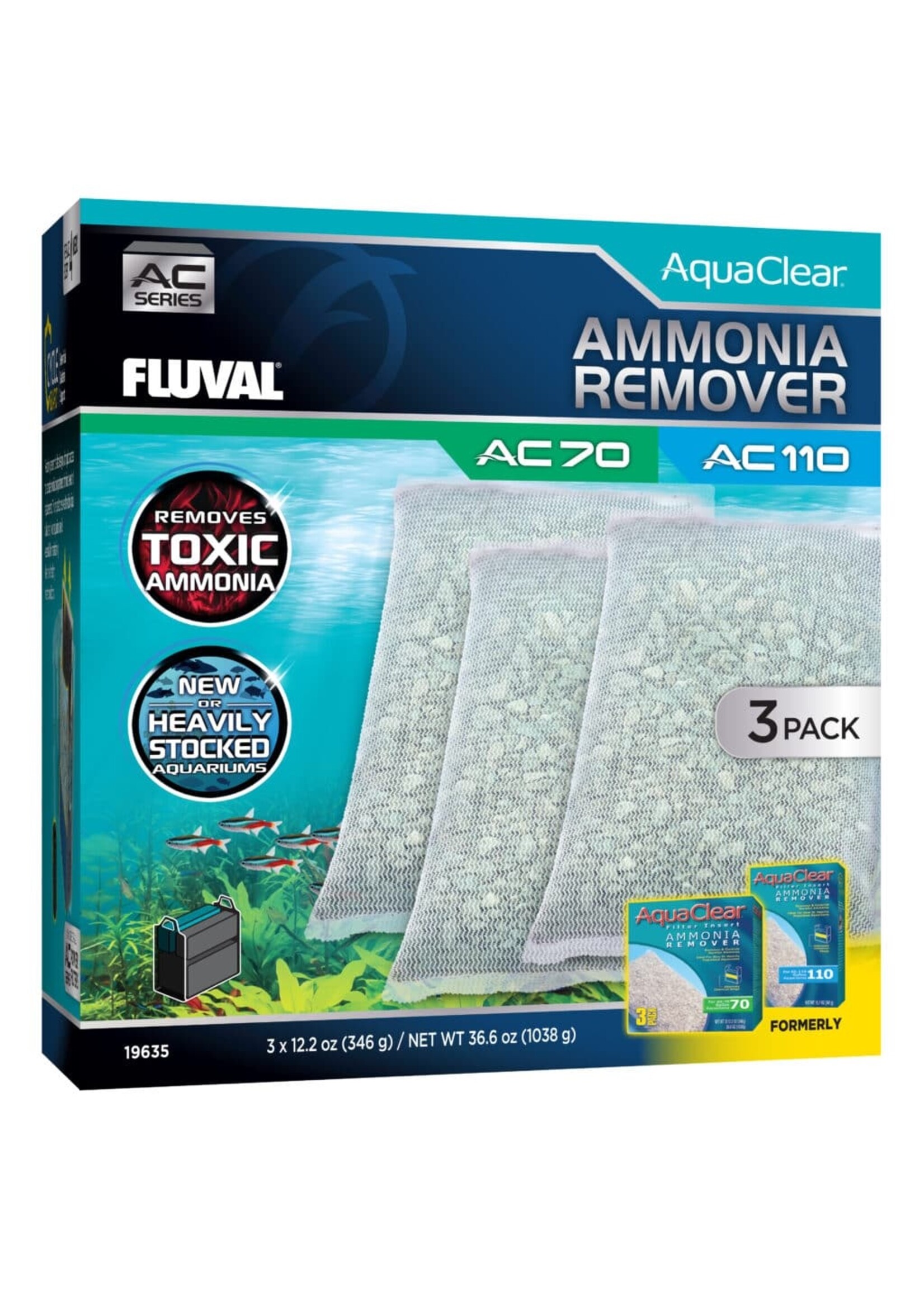 Fluval AC70/110 AMMONIA REMOVER INSERT 3PK