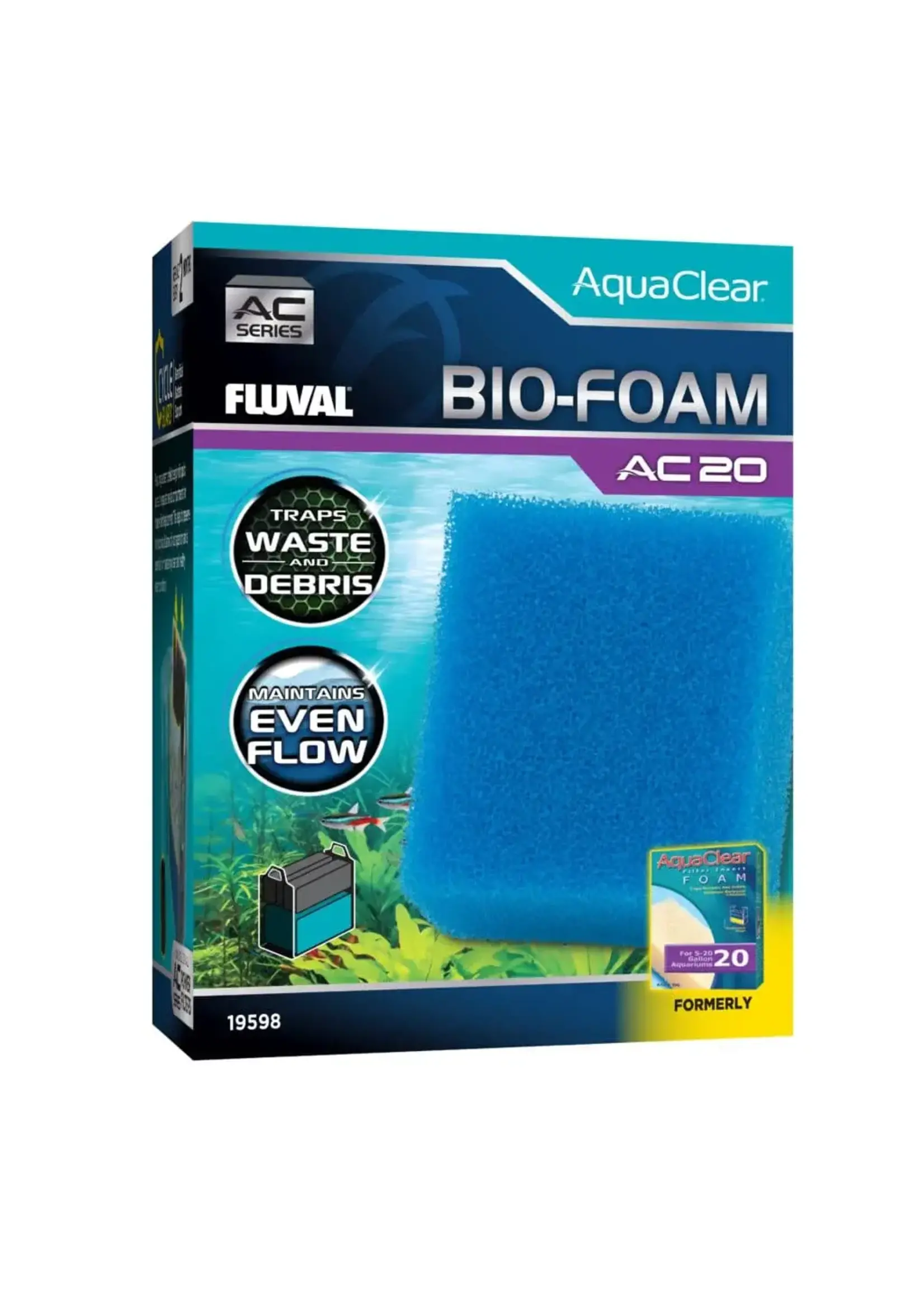 Fluval AC20 FOAM FILTER INSERT BLUE 30PPI 1PK