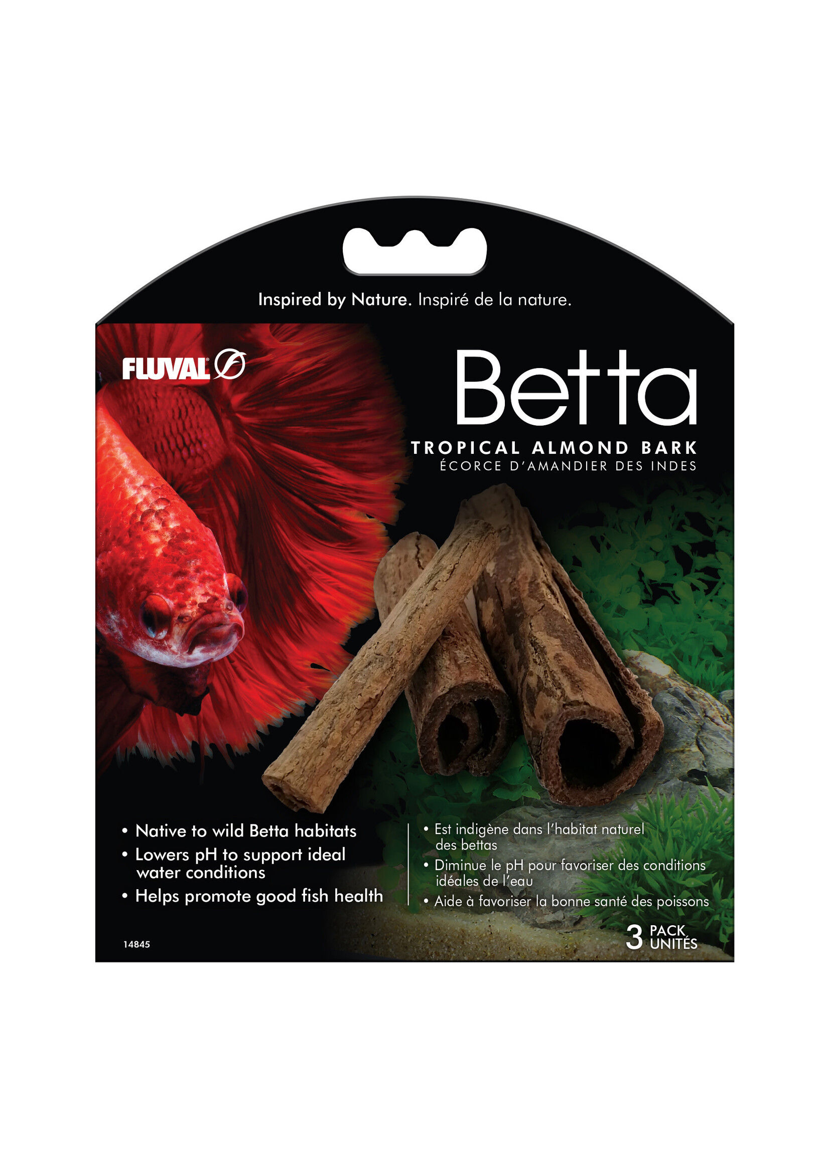 Fluval BETTA TROPICAL ALMOND BARK 3 PK