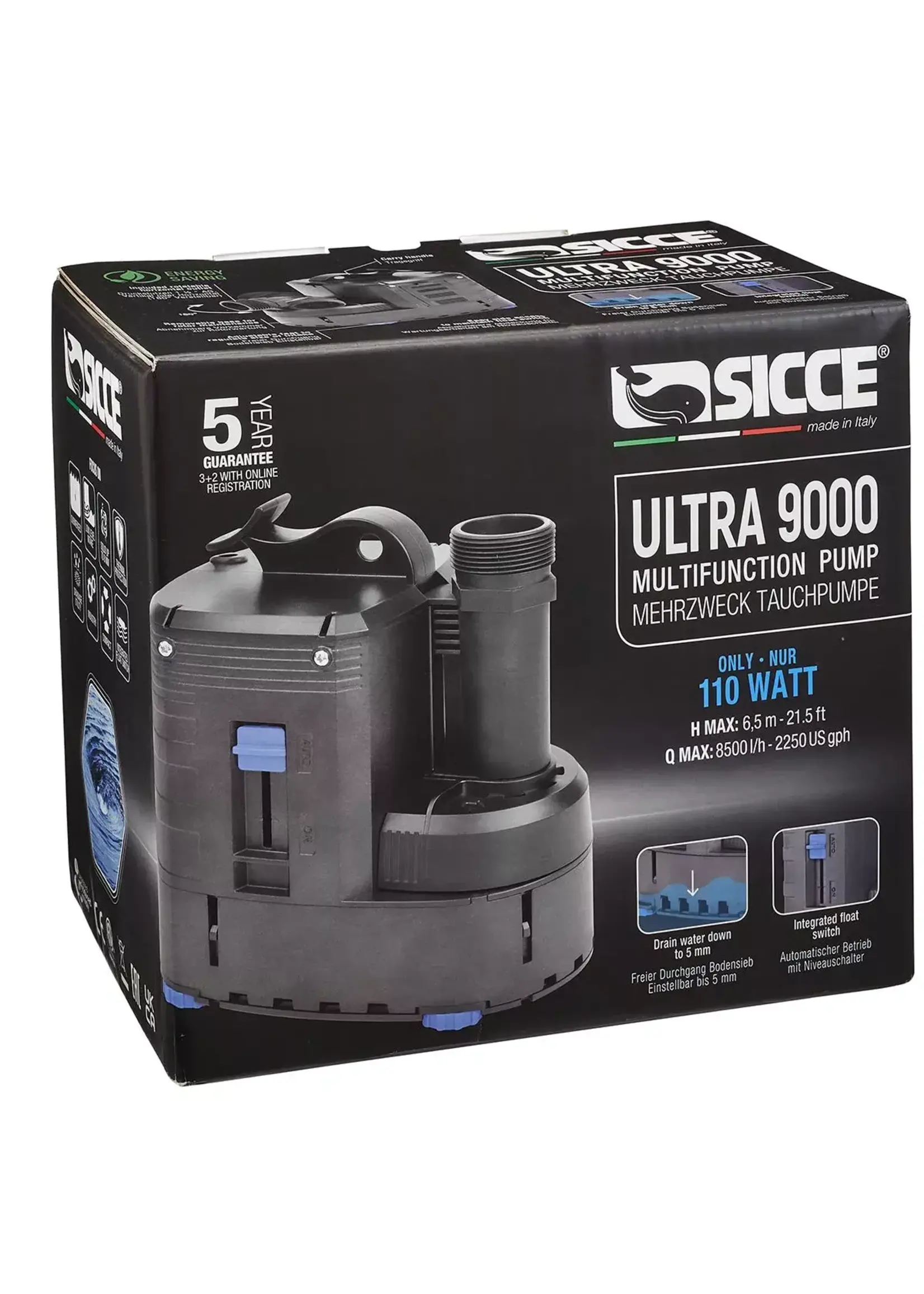 Sicce ULTRA 9000 MULTI FUNCTION PUMP 110 WATT