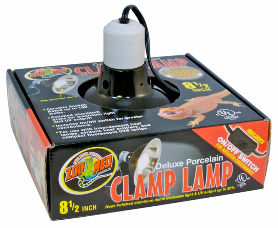 PORCELAIN CLAMP LAMP W DOME 8.5"