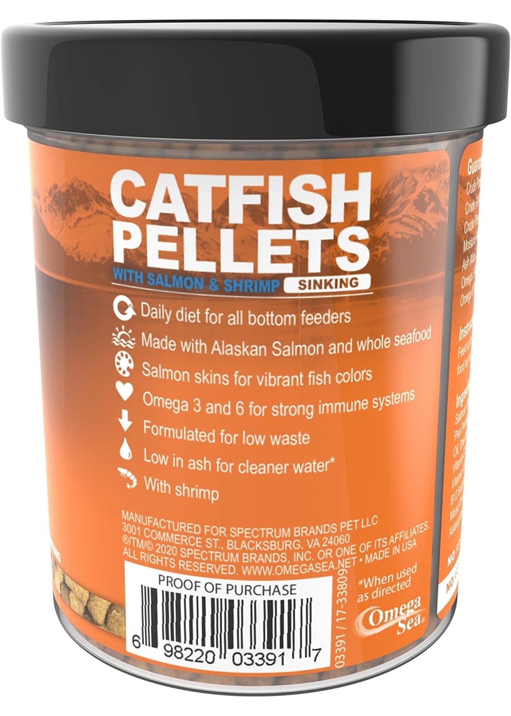 Omega One Aquatics CATFISH PELLETS 4.5 OZ