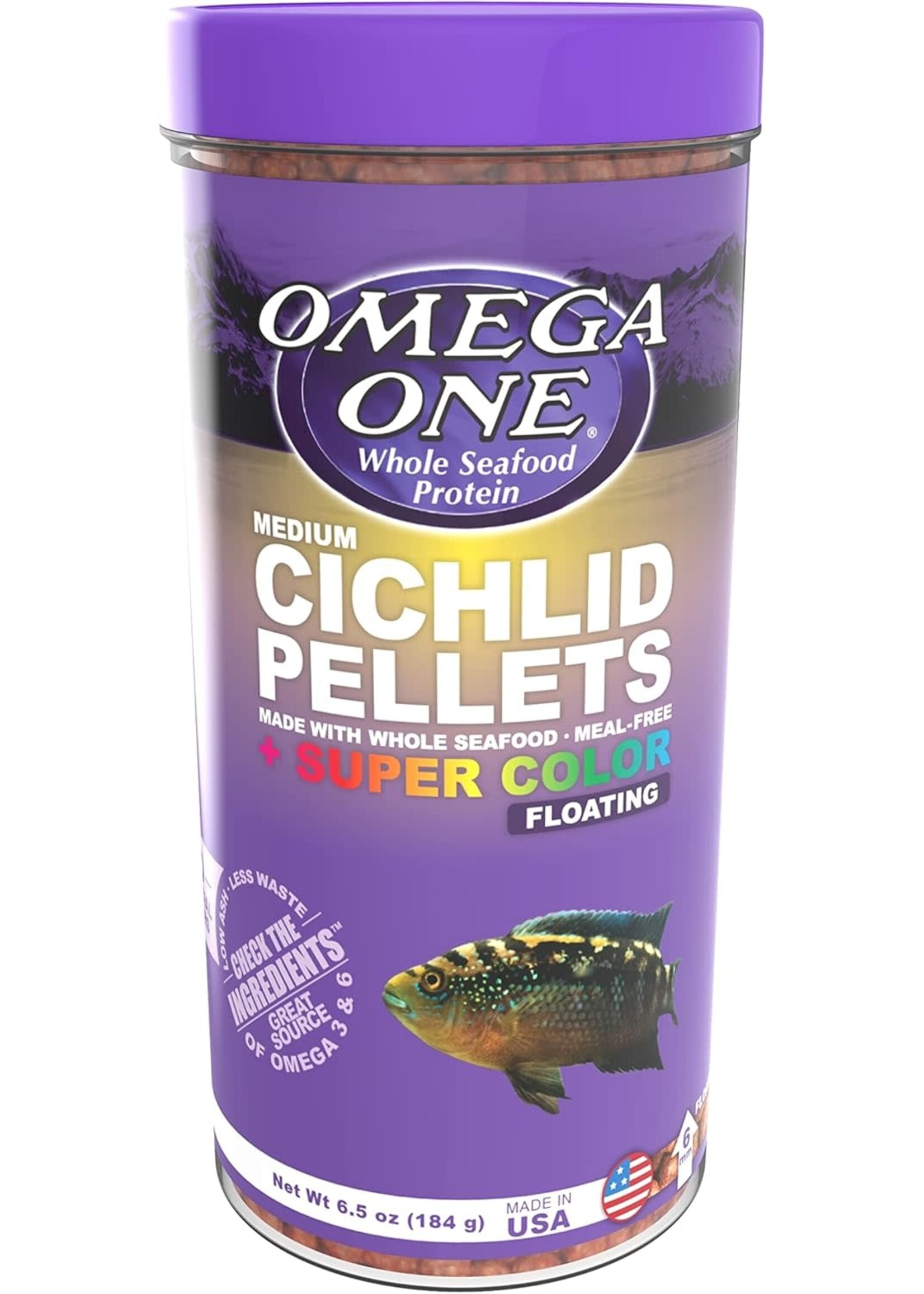 Omega One Aquatics CICHLID PELLETS  S 6.5 OZ