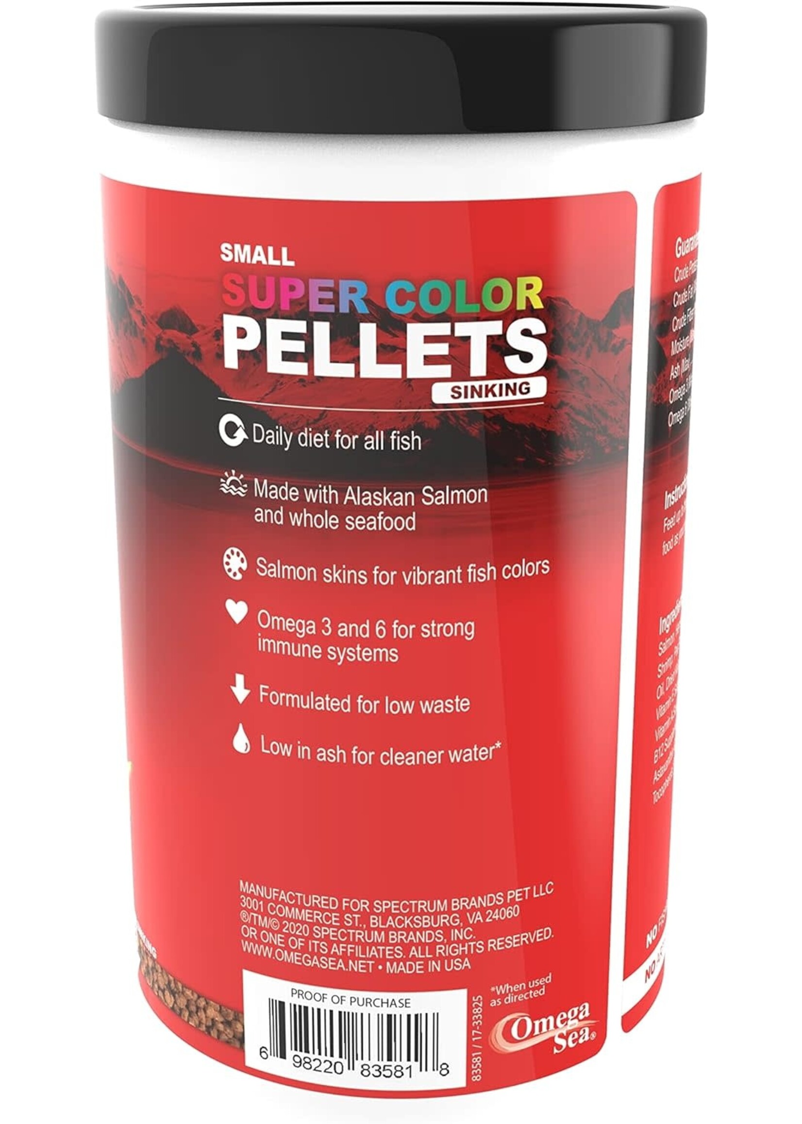 Omega One Aquatics CICHLID PELLETS COLOR  16.25 OZ