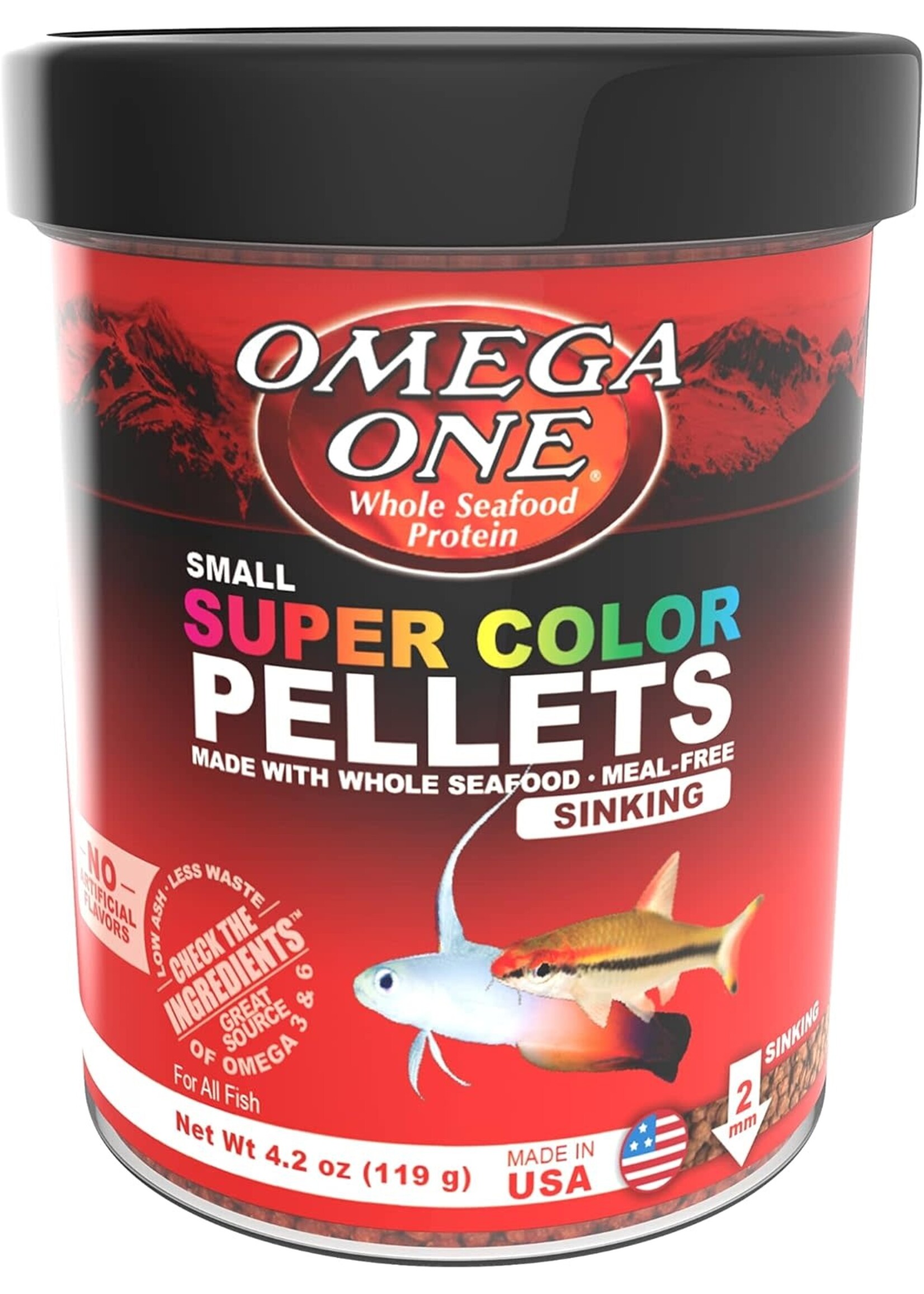 Omega One Aquatics CICHLID PELLETS COLOR 4.2 OZ