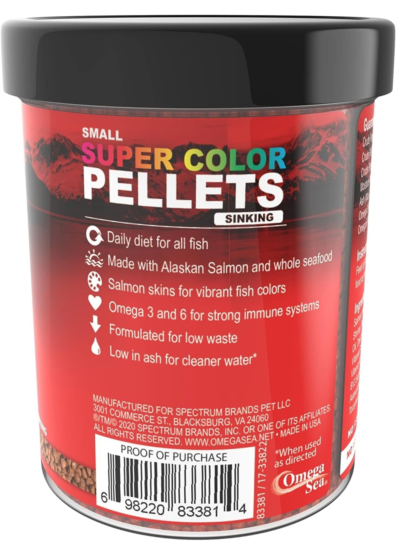 Omega One Aquatics CICHLID PELLETS COLOR 4.2 OZ