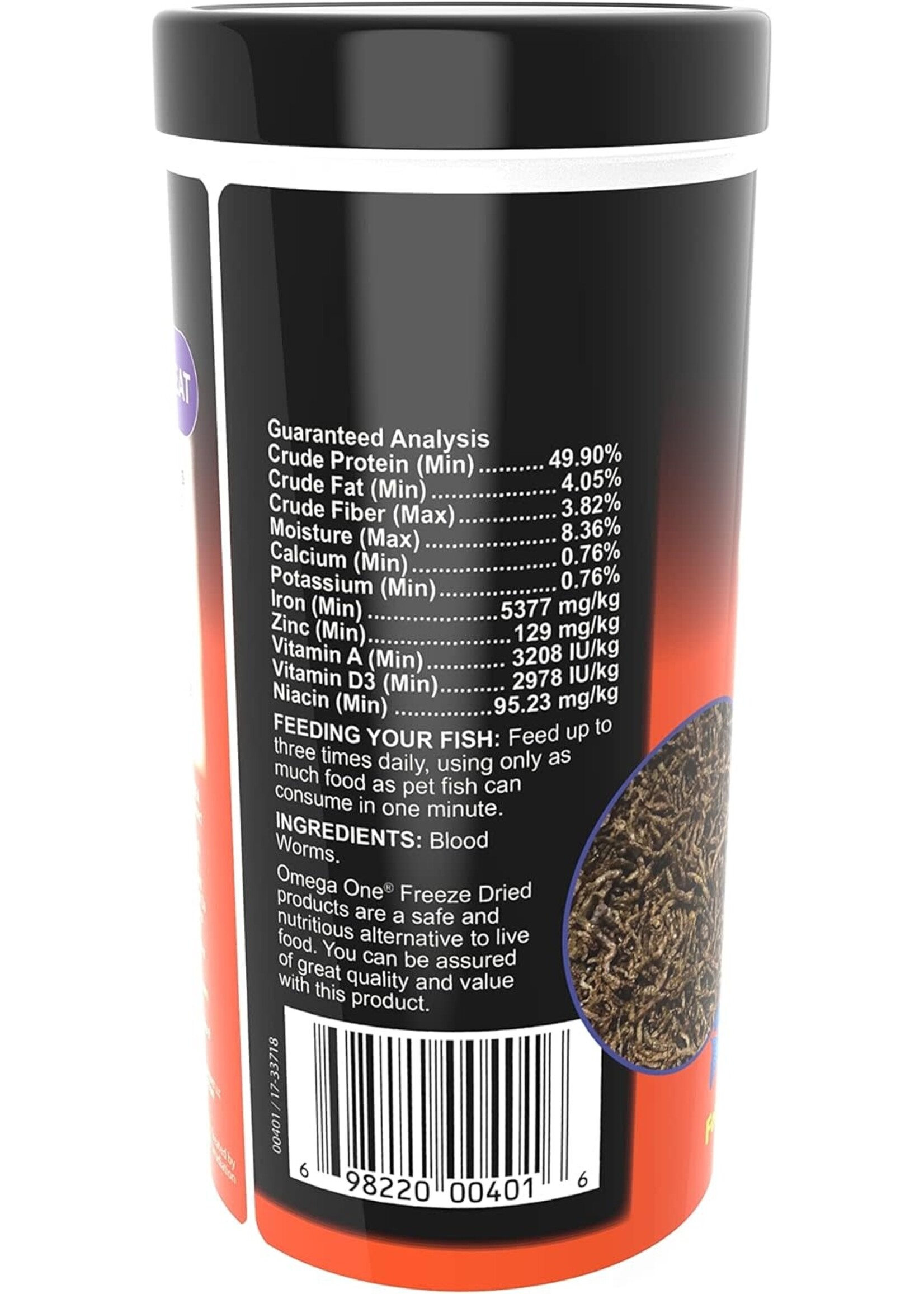 Omega One Aquatics FD BLOOD WORMS .96 OZ