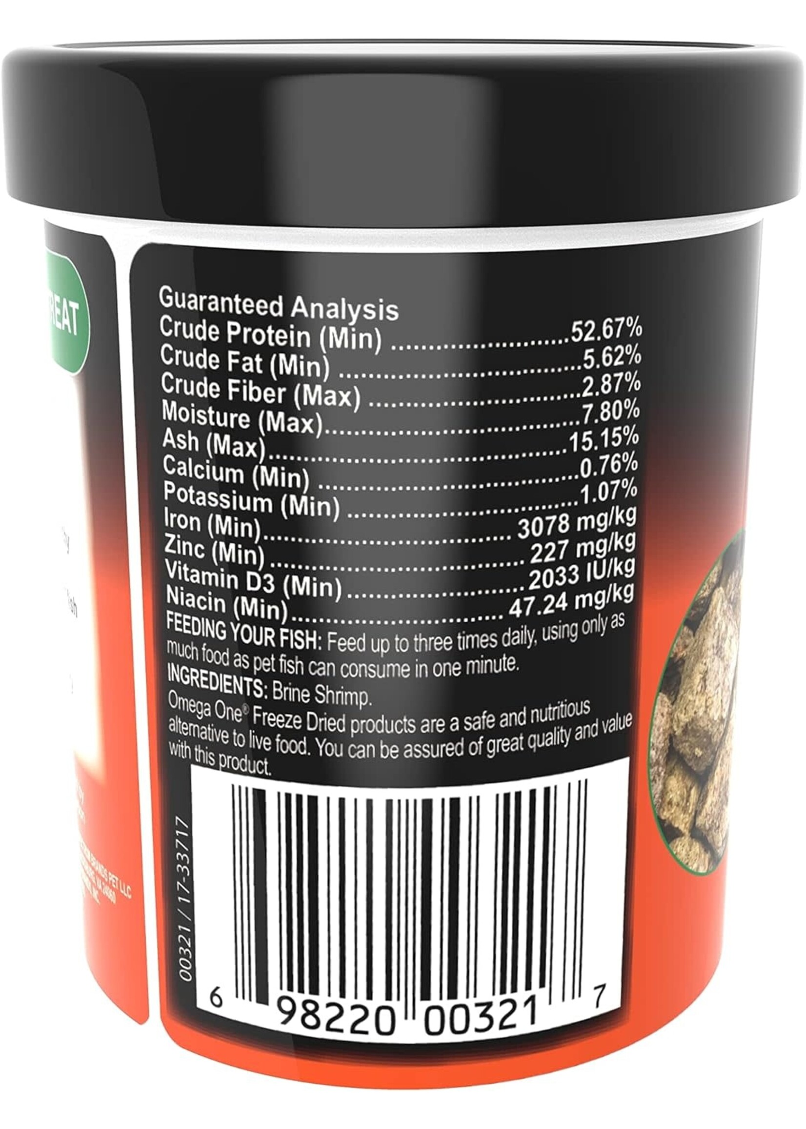 Omega One Aquatics FD BRINE SHRIMP .67 OZ