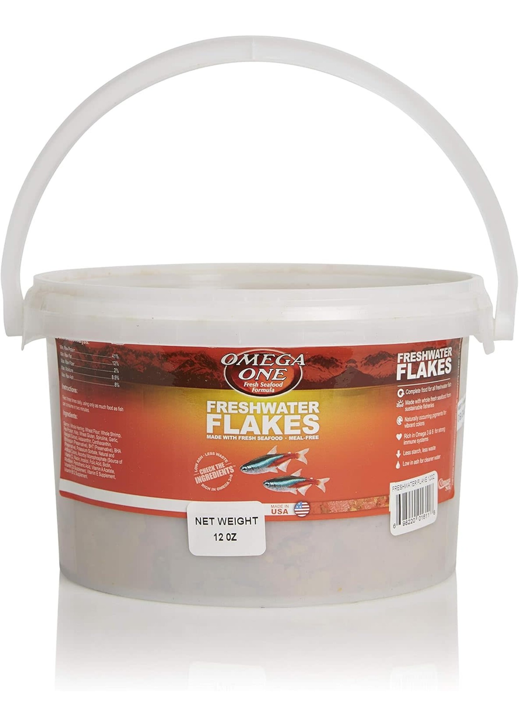 Omega One Aquatics FRESHWATER FLAKE 12OZ