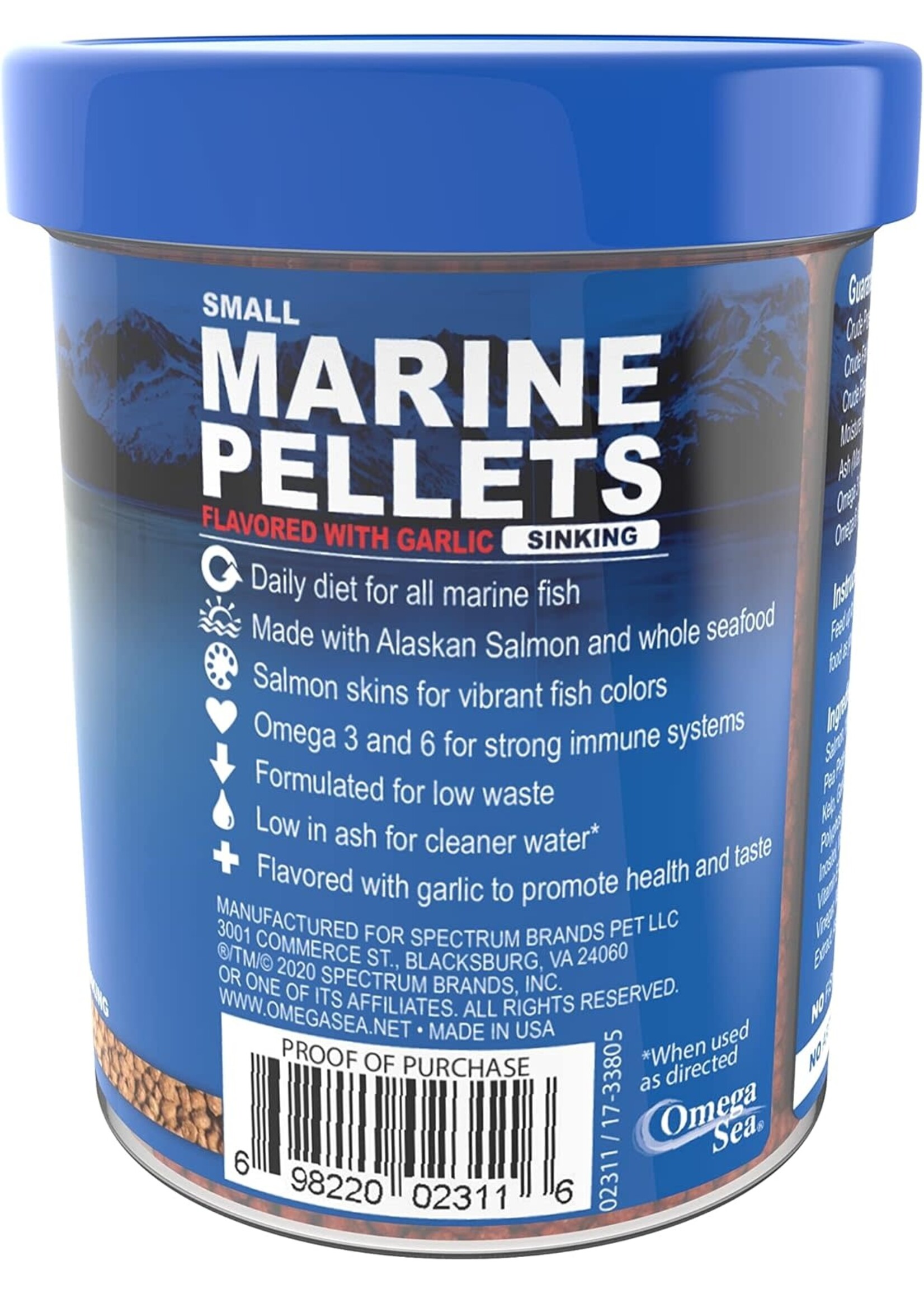 Omega One Aquatics GARLIC MARINE PELLET S 4.5