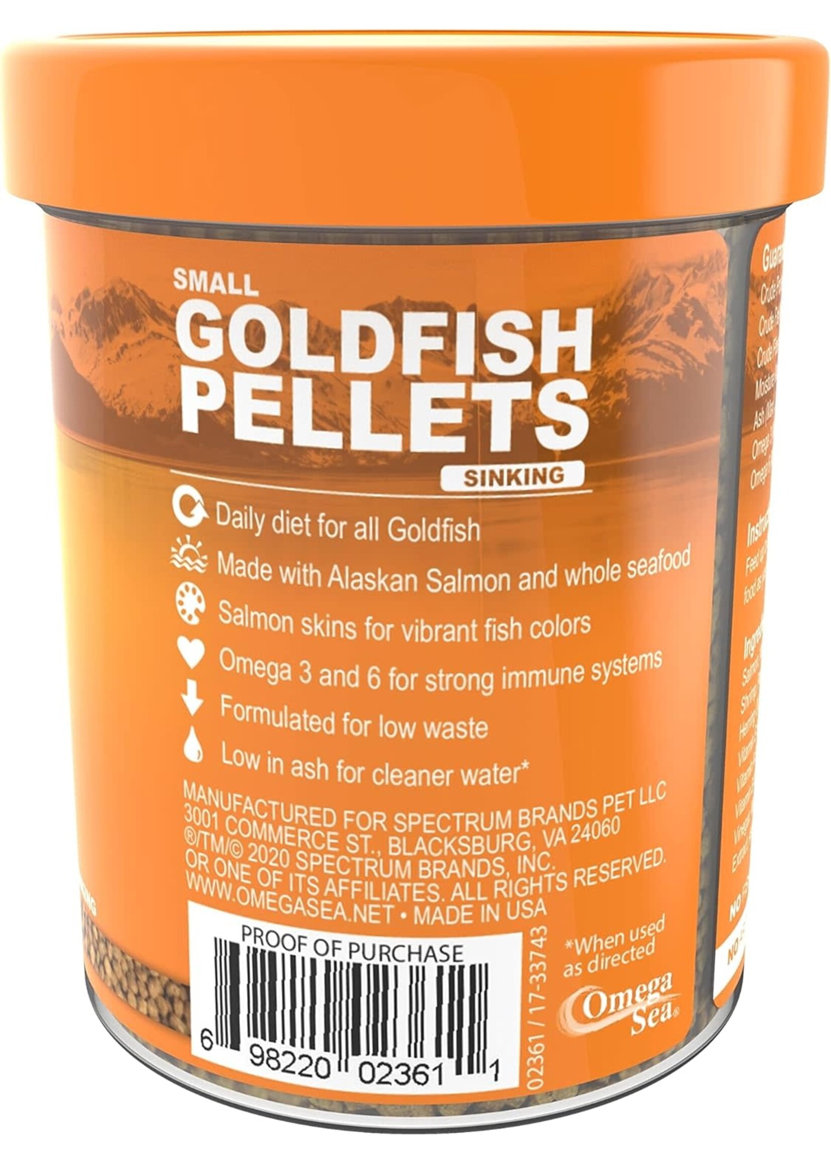 Omega One Aquatics GOLDFISH PELLET S 4.2 OZ