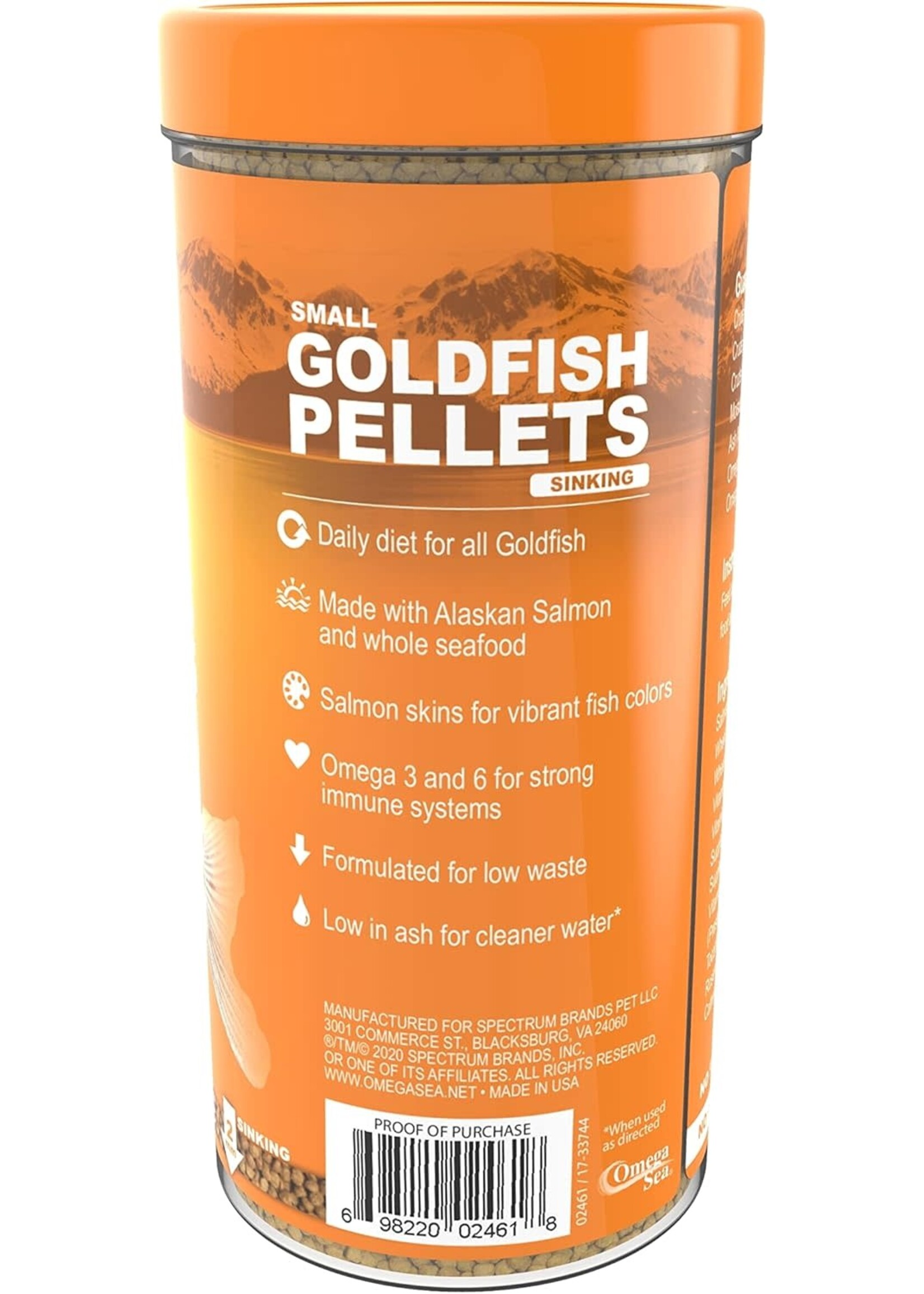 Omega One Aquatics GOLDFISH PELLET S 8 OZ