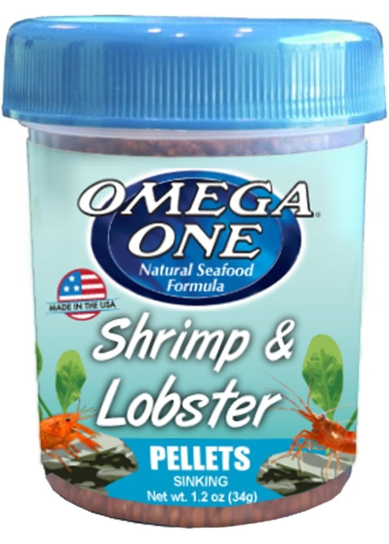 Omega One Aquatics SHRIMP & LOBSTER PELLET 1.2OZ