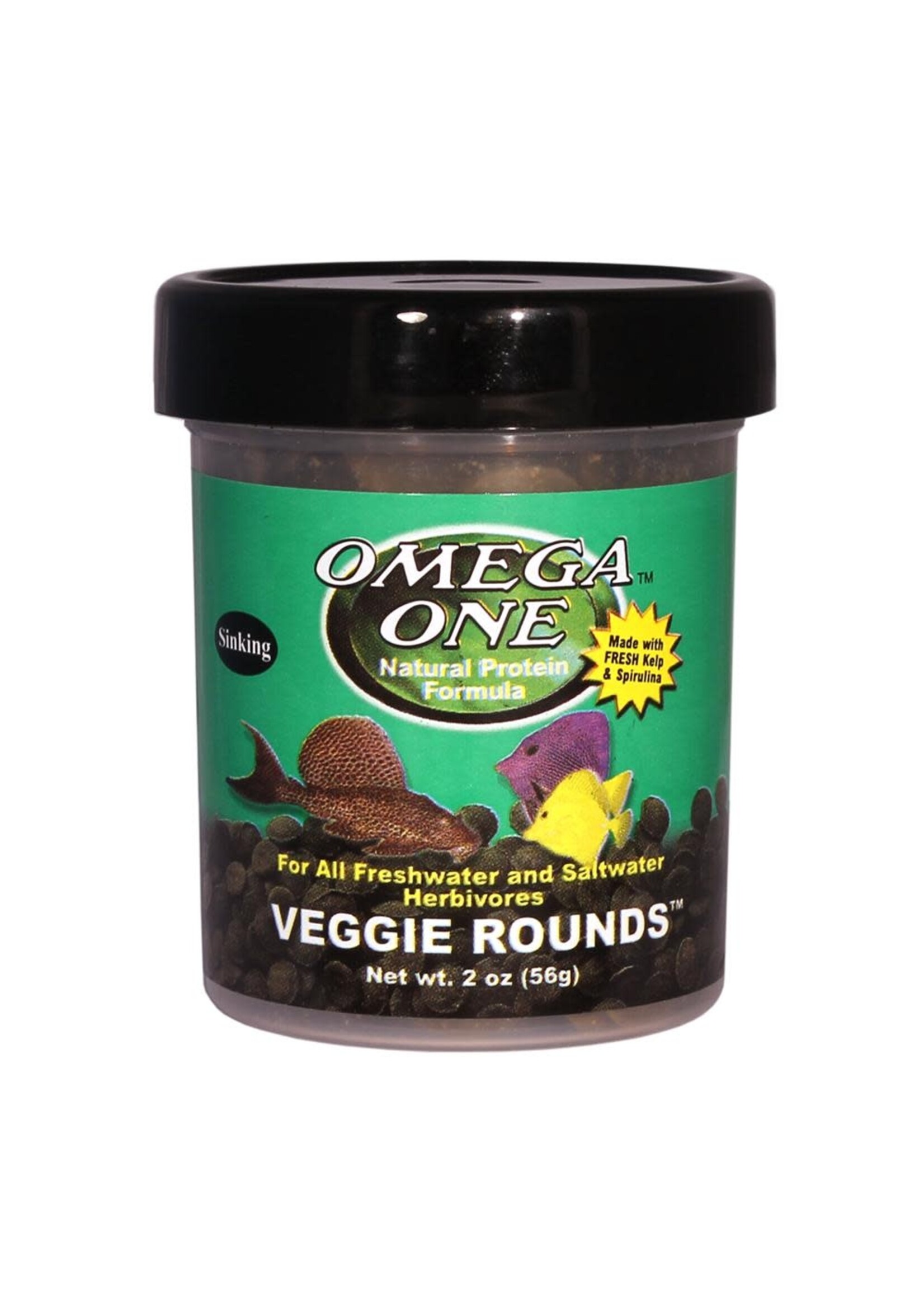 Omega One Aquatics VEGGIE ROUNDS 2 OZ
