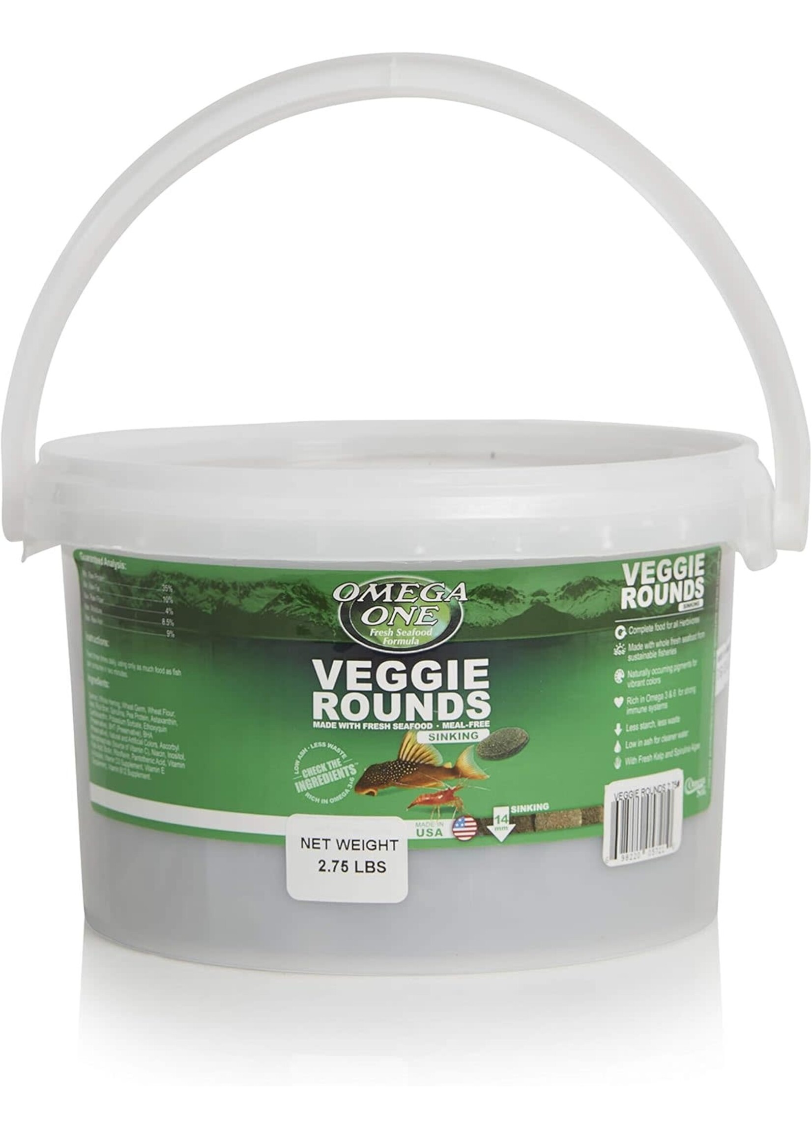 Omega One Aquatics VEGGIE ROUNDS M 2.75 LB