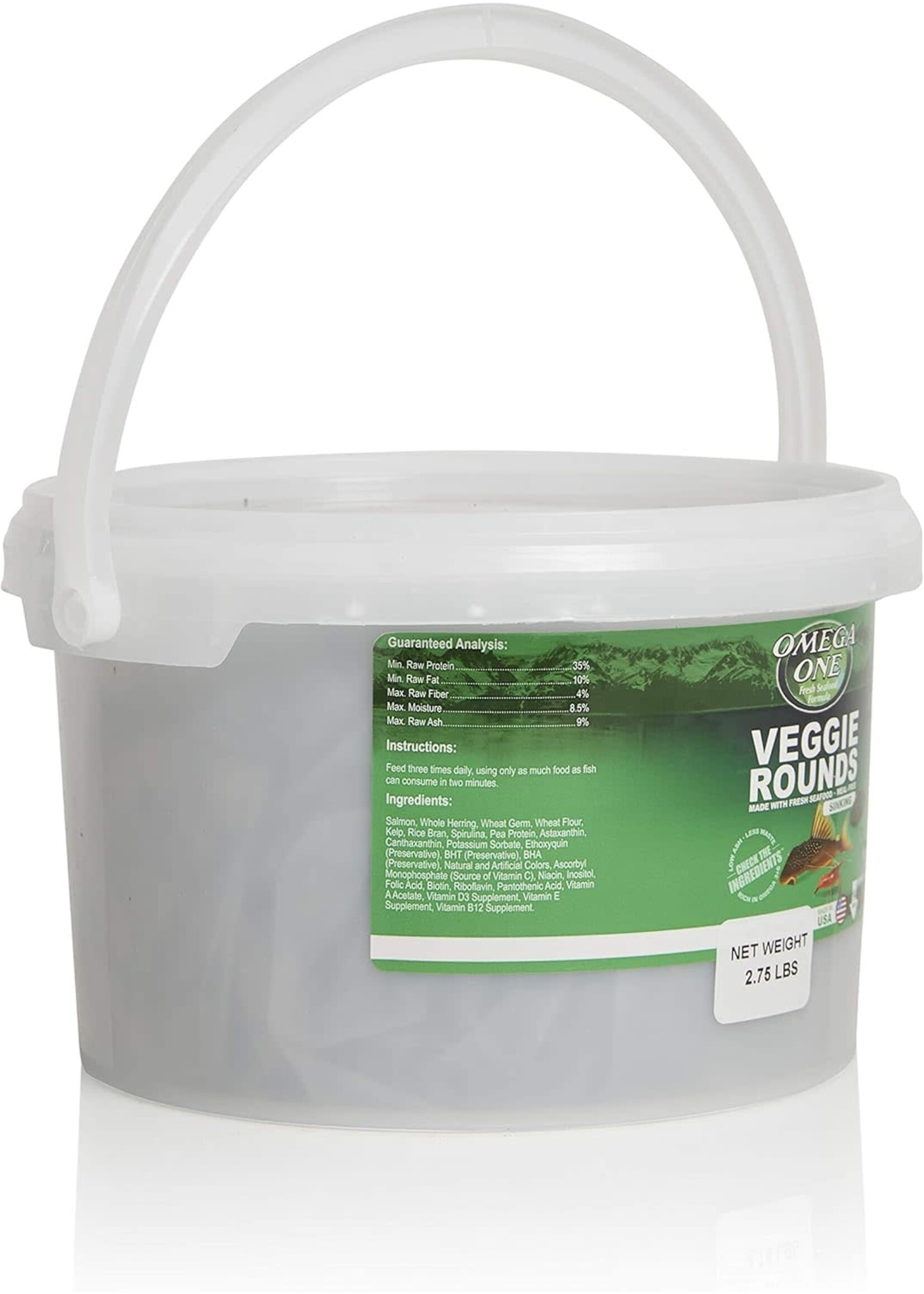 Omega One Aquatics VEGGIE ROUNDS M 2.75 LB