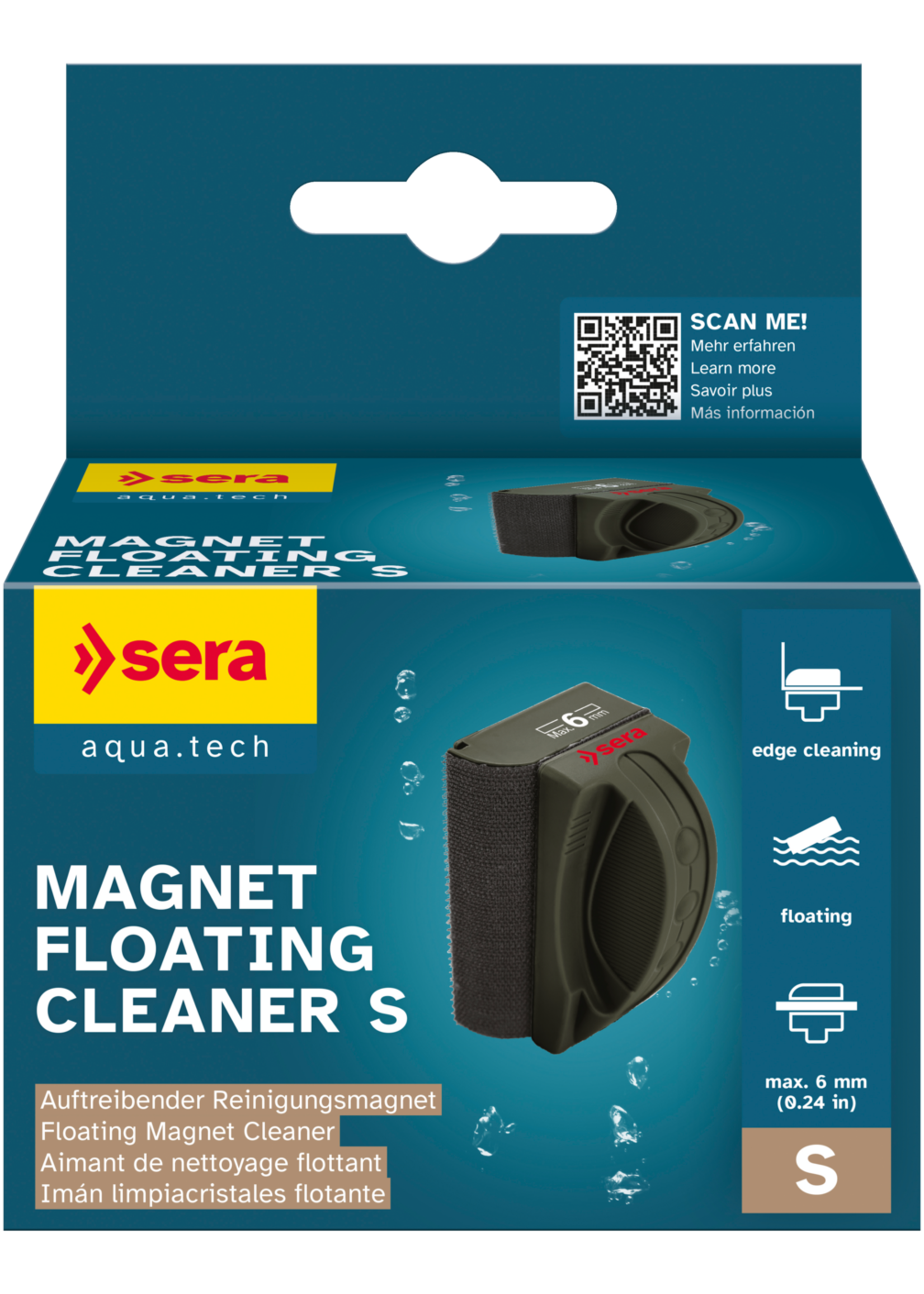 Sera MAGNET CLEANER FLOATING S 6 MM GLASS